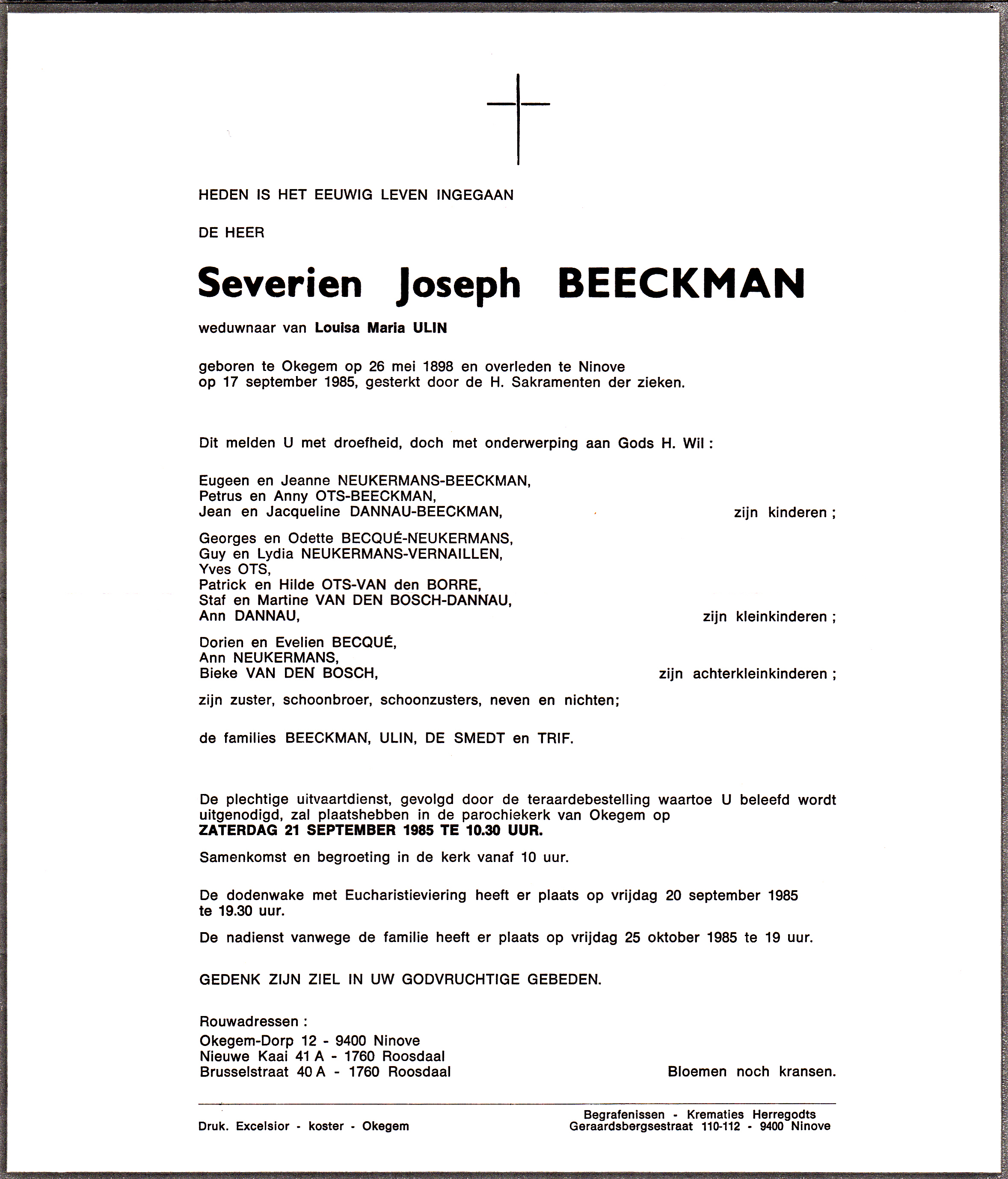 Beeckman Severien Joseph 
