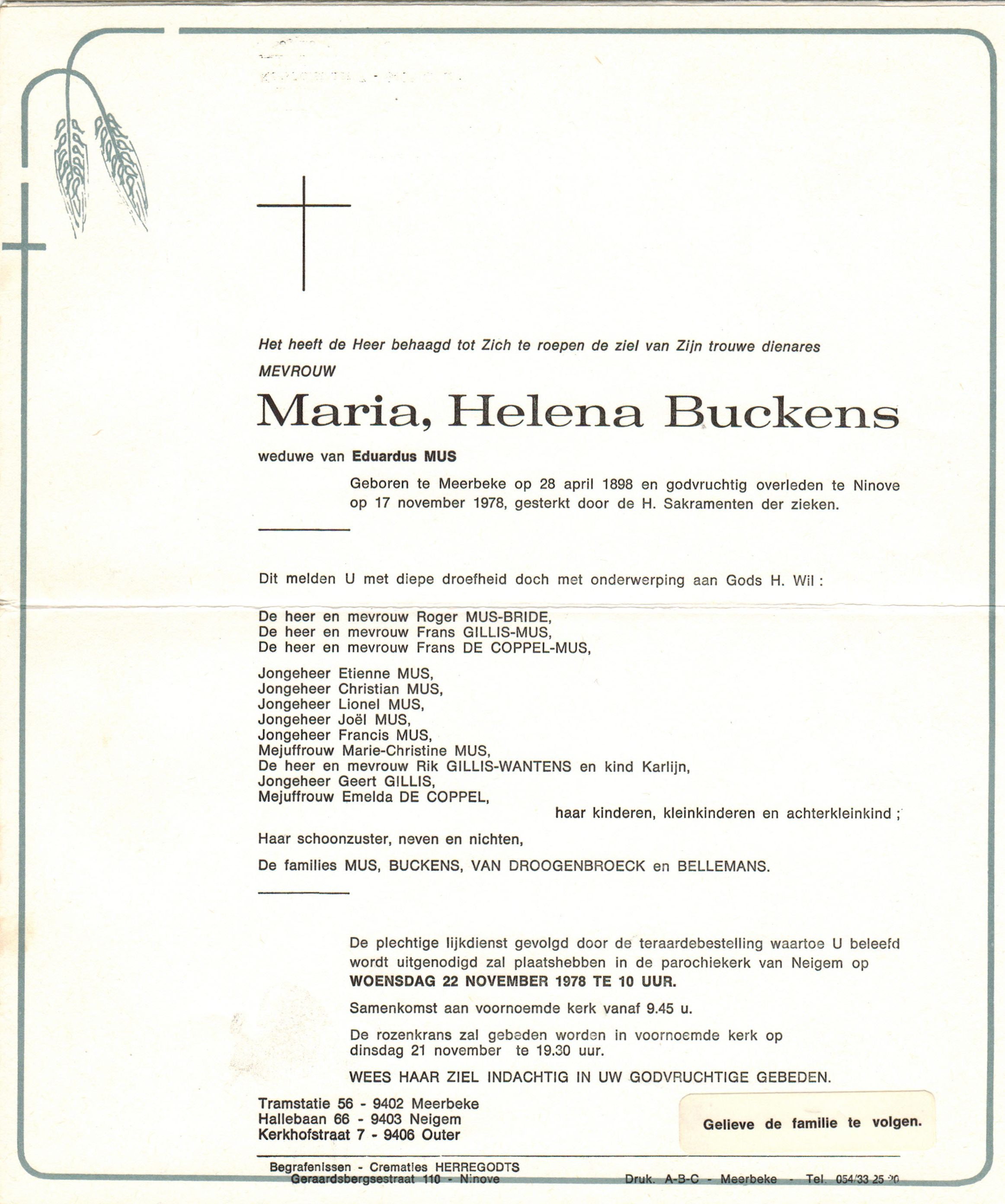 Buckens Maria Helena 