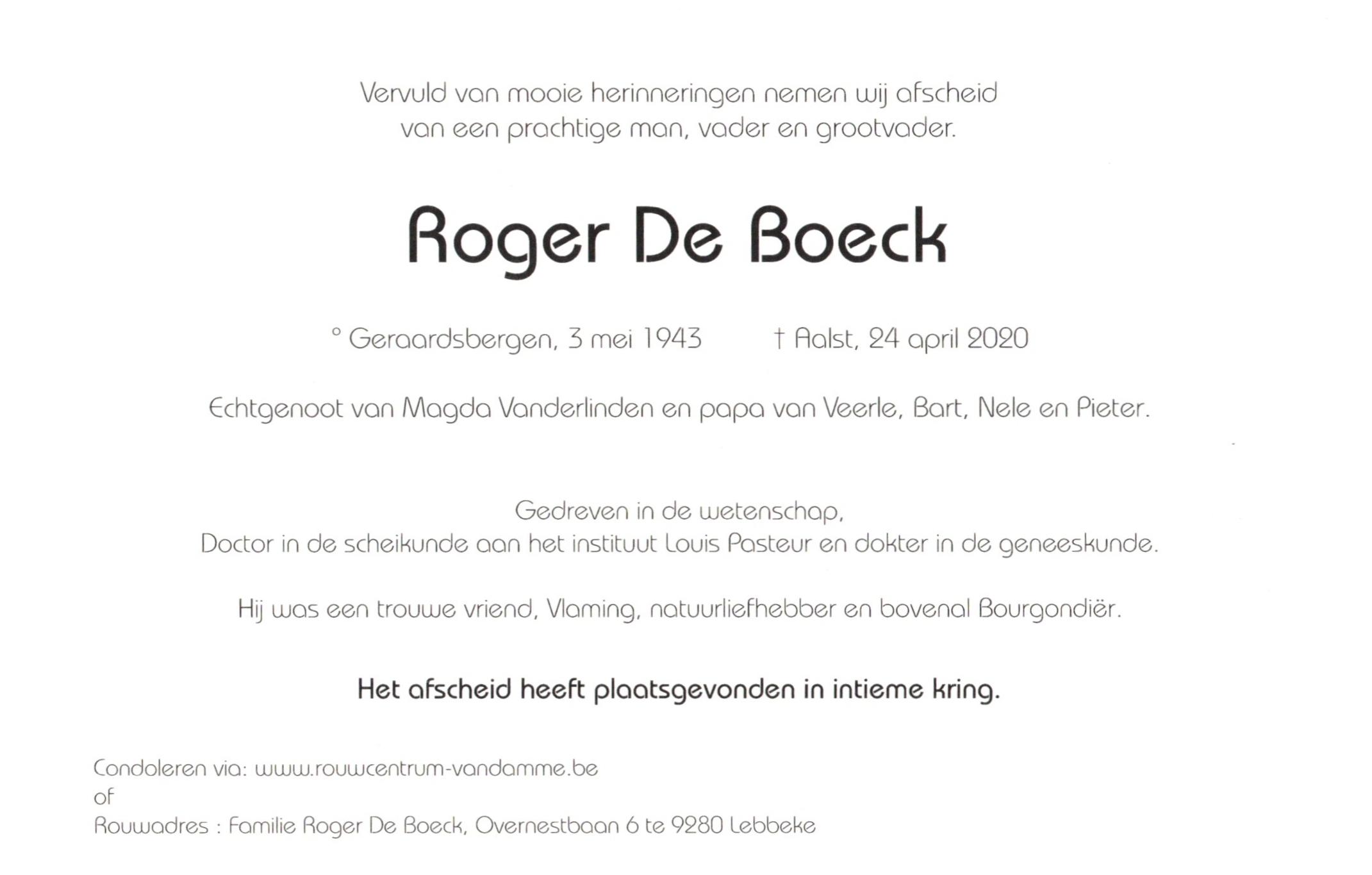 De Boeck Roger   