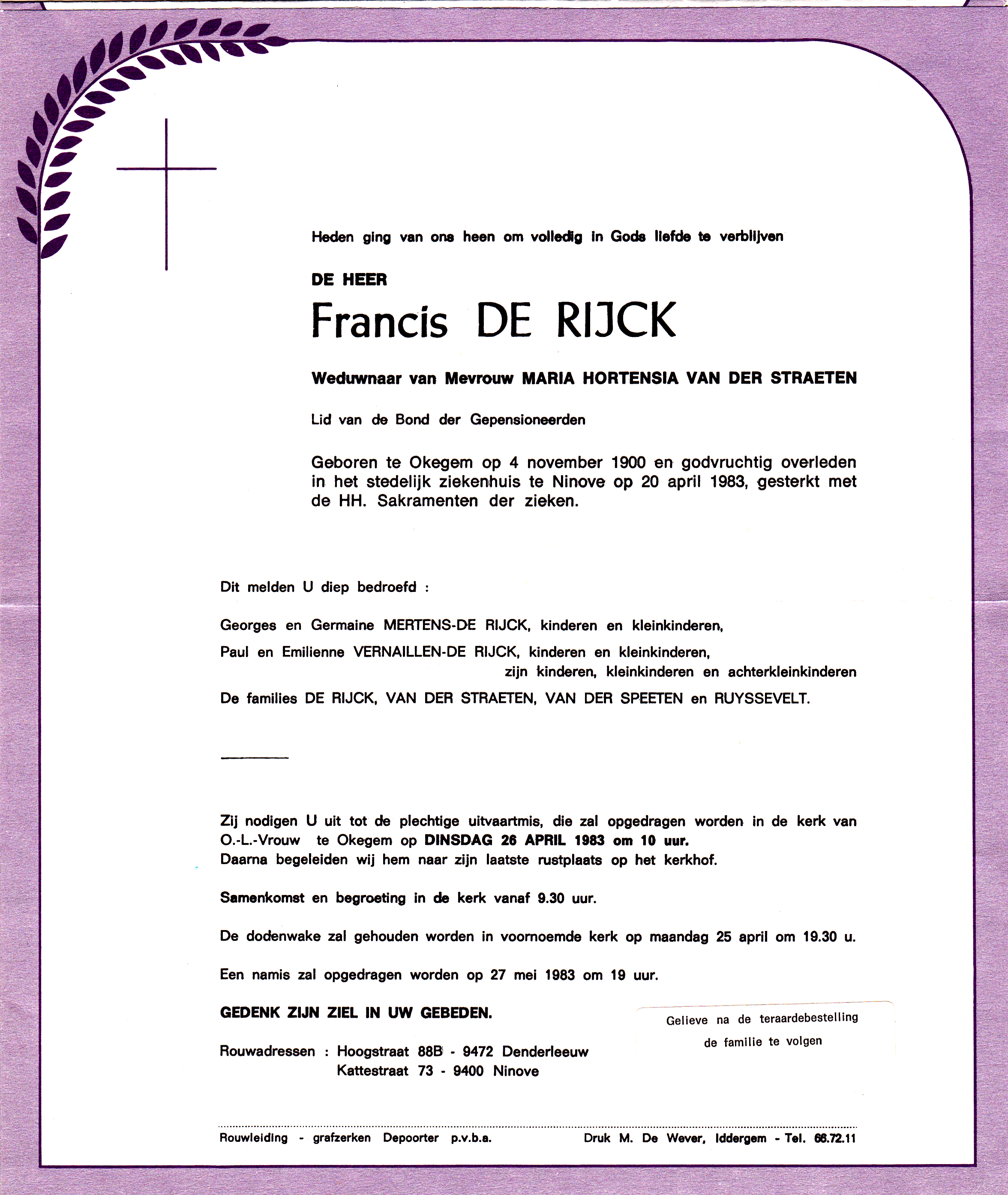 De Rijck Francis 