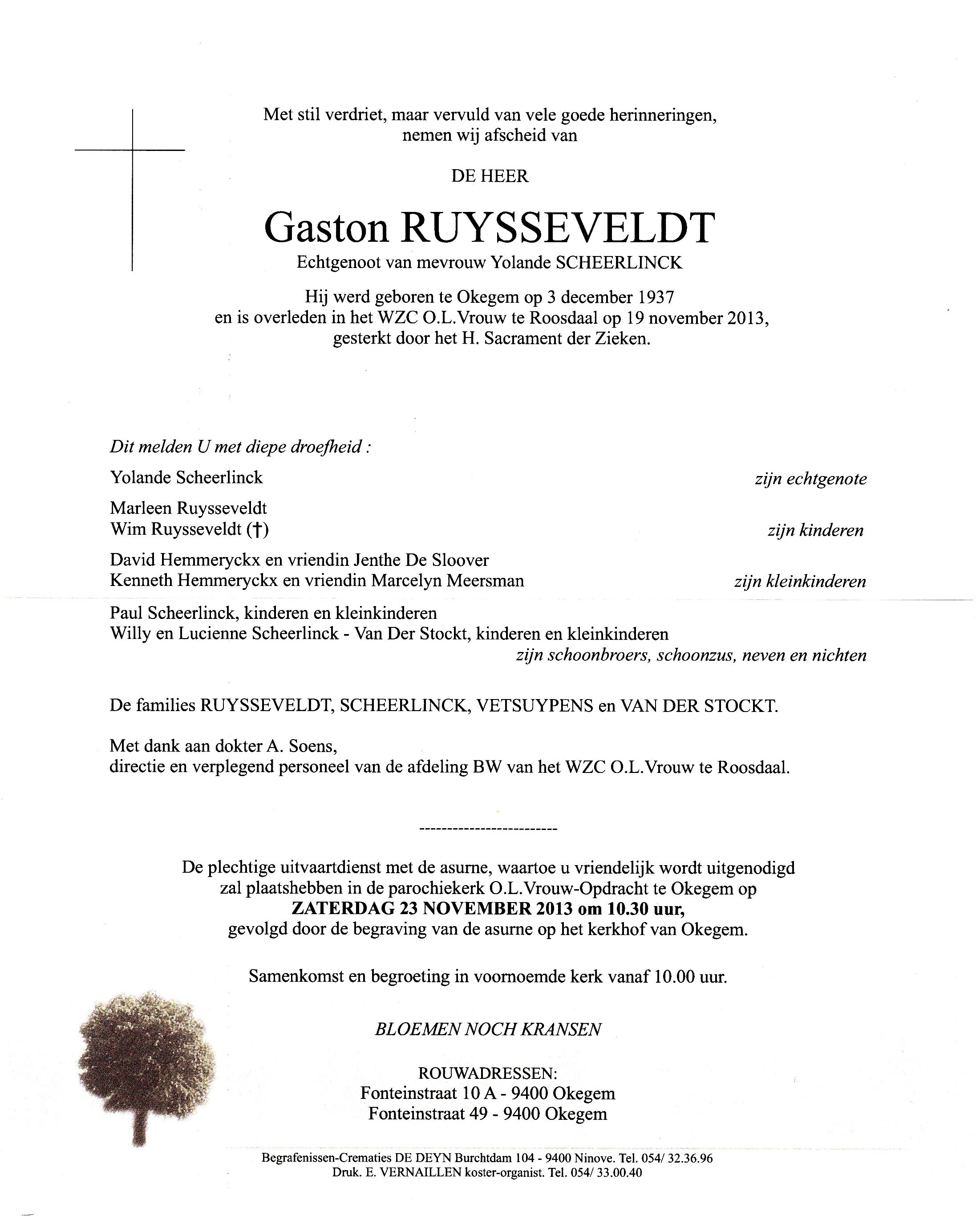 Ruysseveldt Gaston  