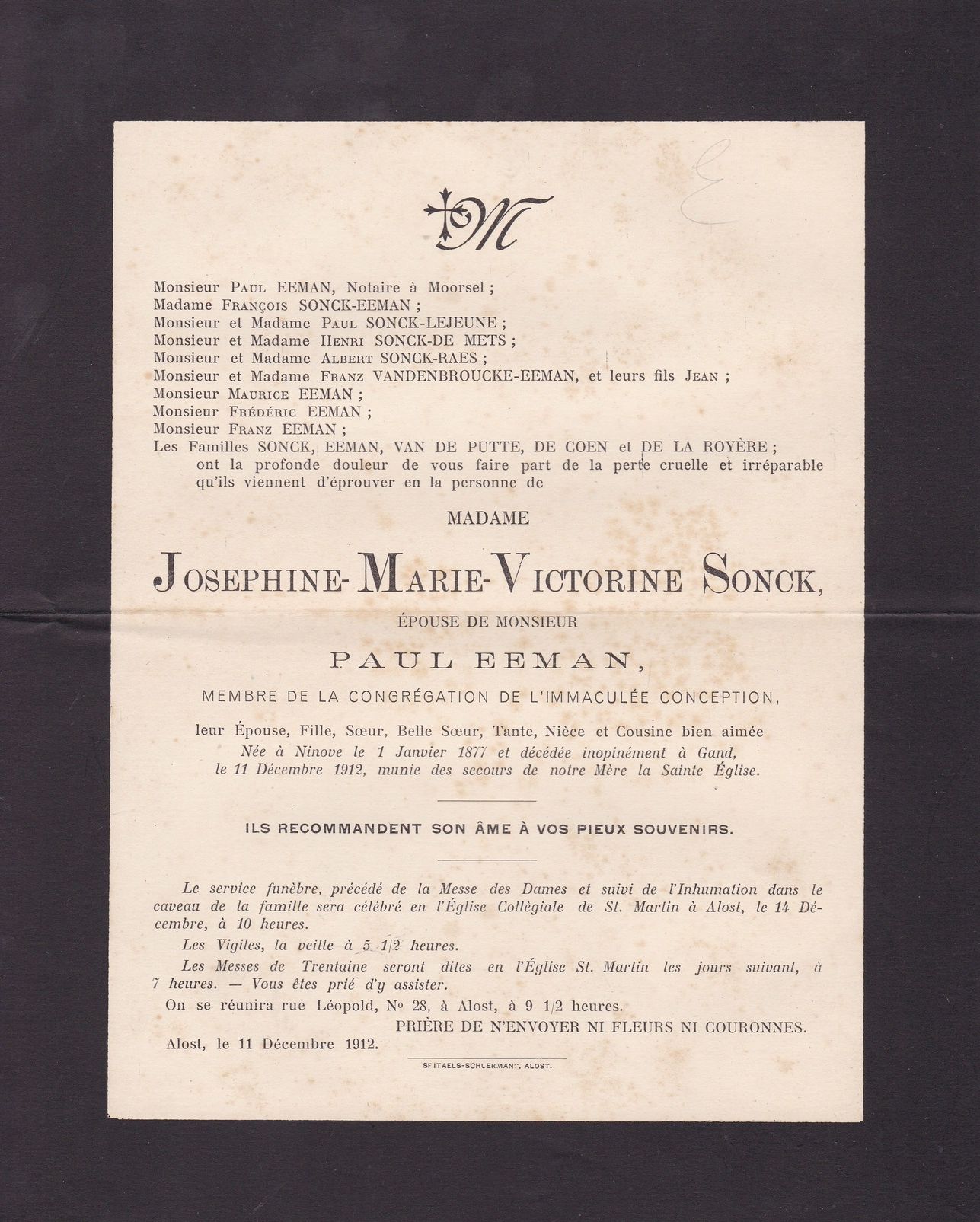 Sonck Josephine Marie Victorine