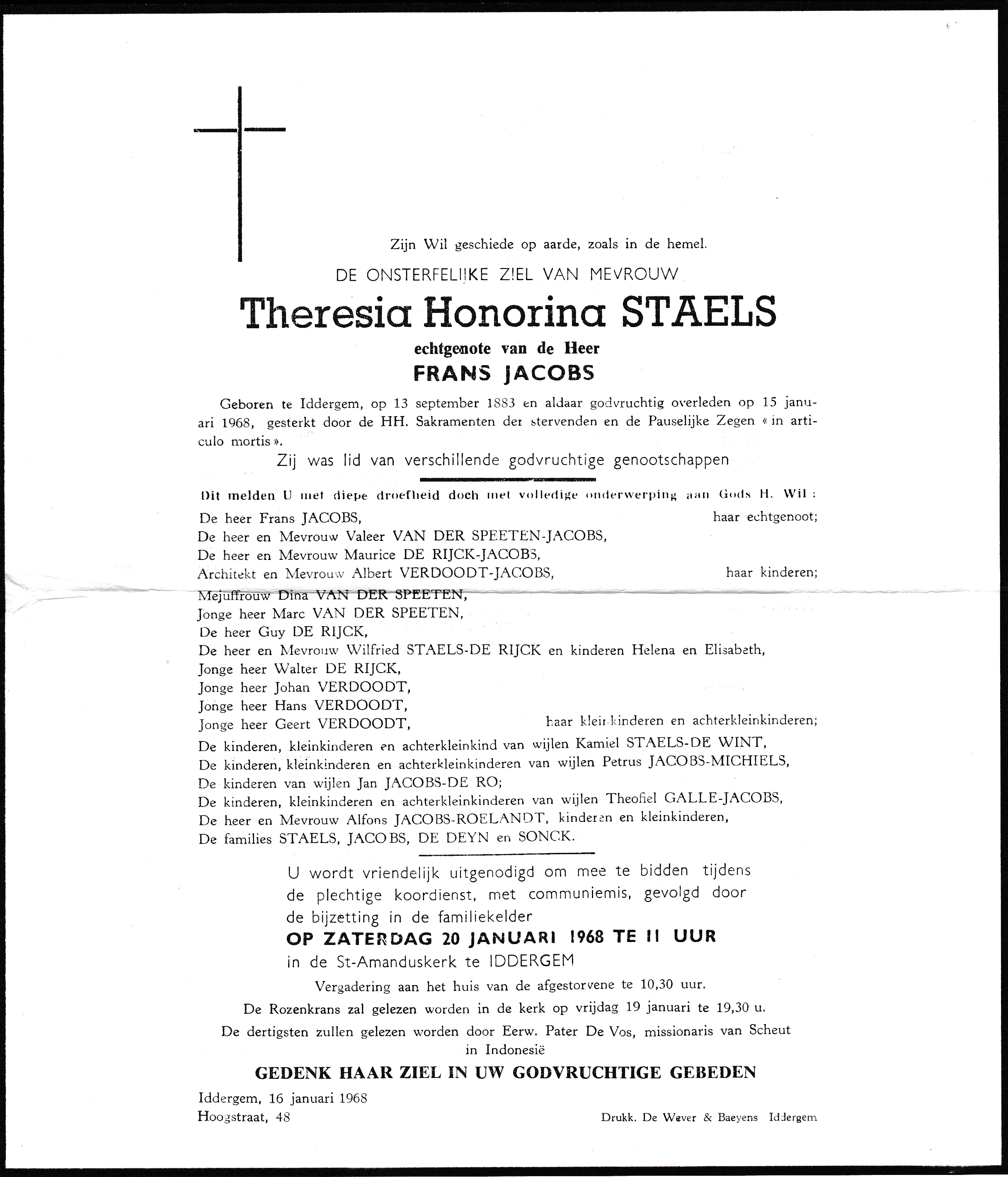 Staels Theresia Honorina 