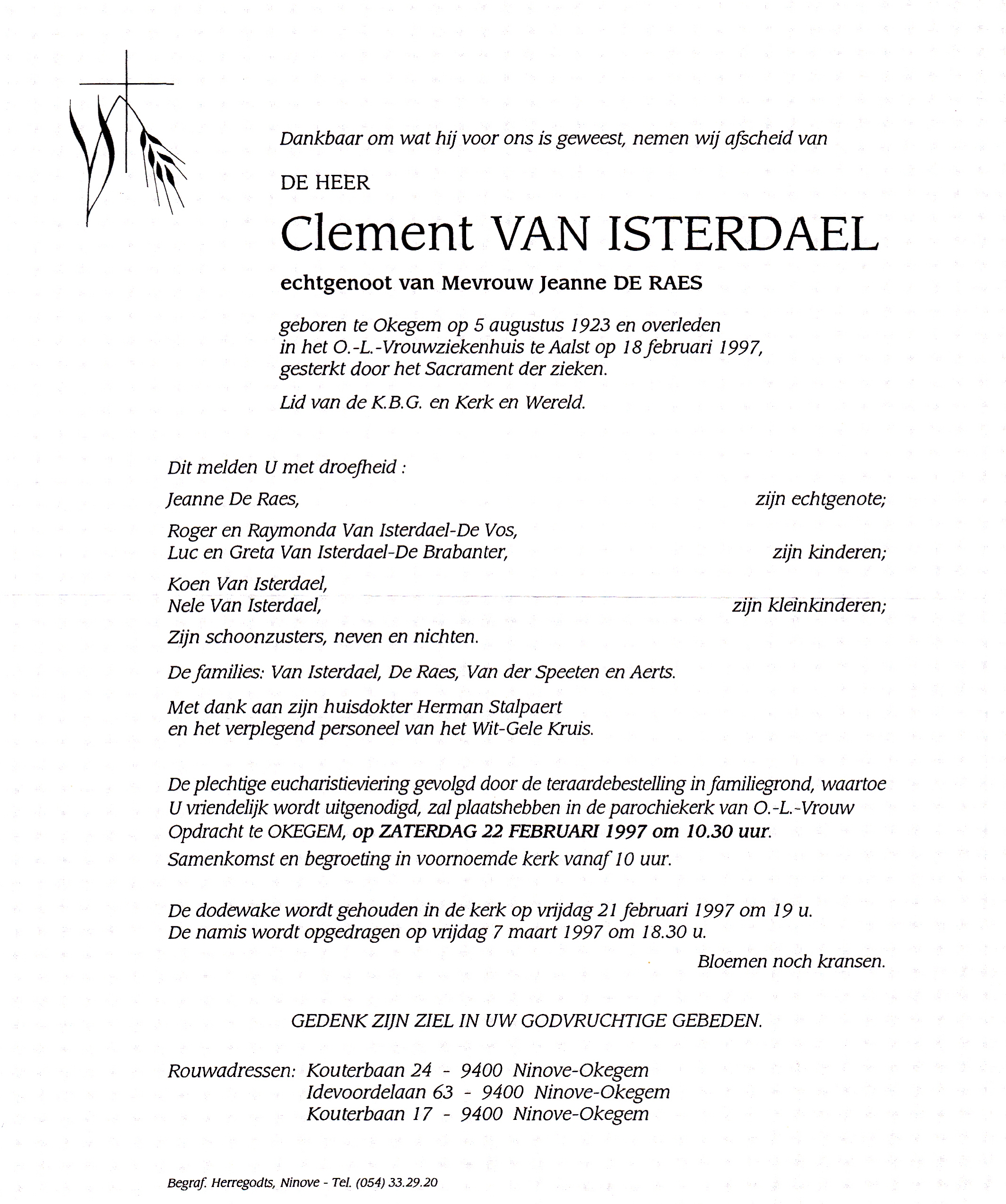 Van Isterdael Clement  