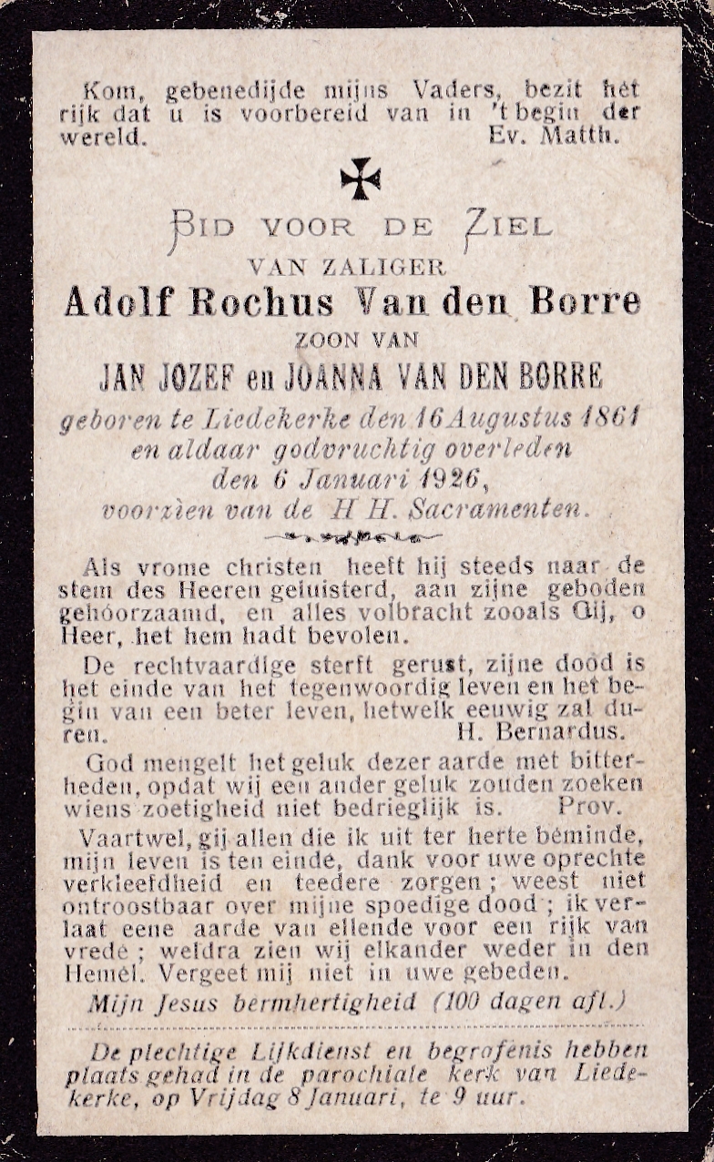 Van den Borre Adolf Rochus