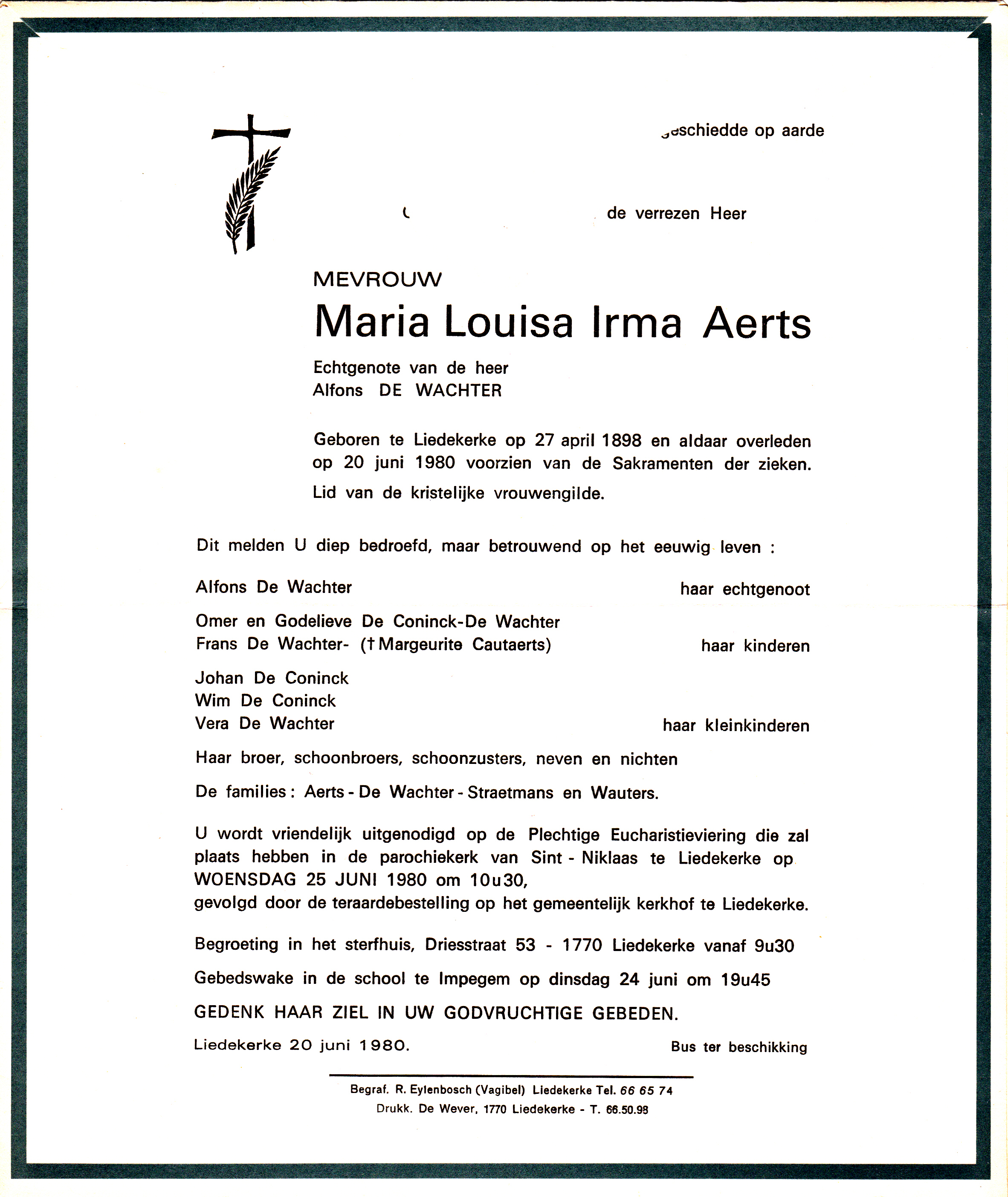 Aerts Maria Louisa Irma Aerts