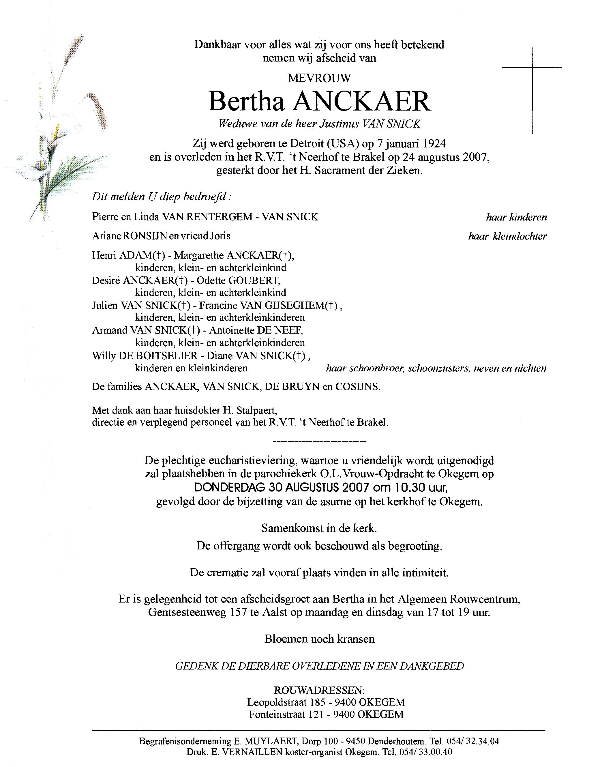 Anckaer Bertha  