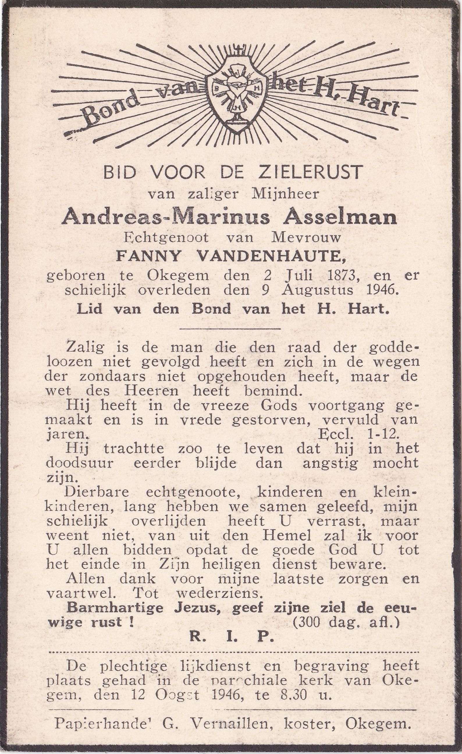 Asselman Andreas Marinus