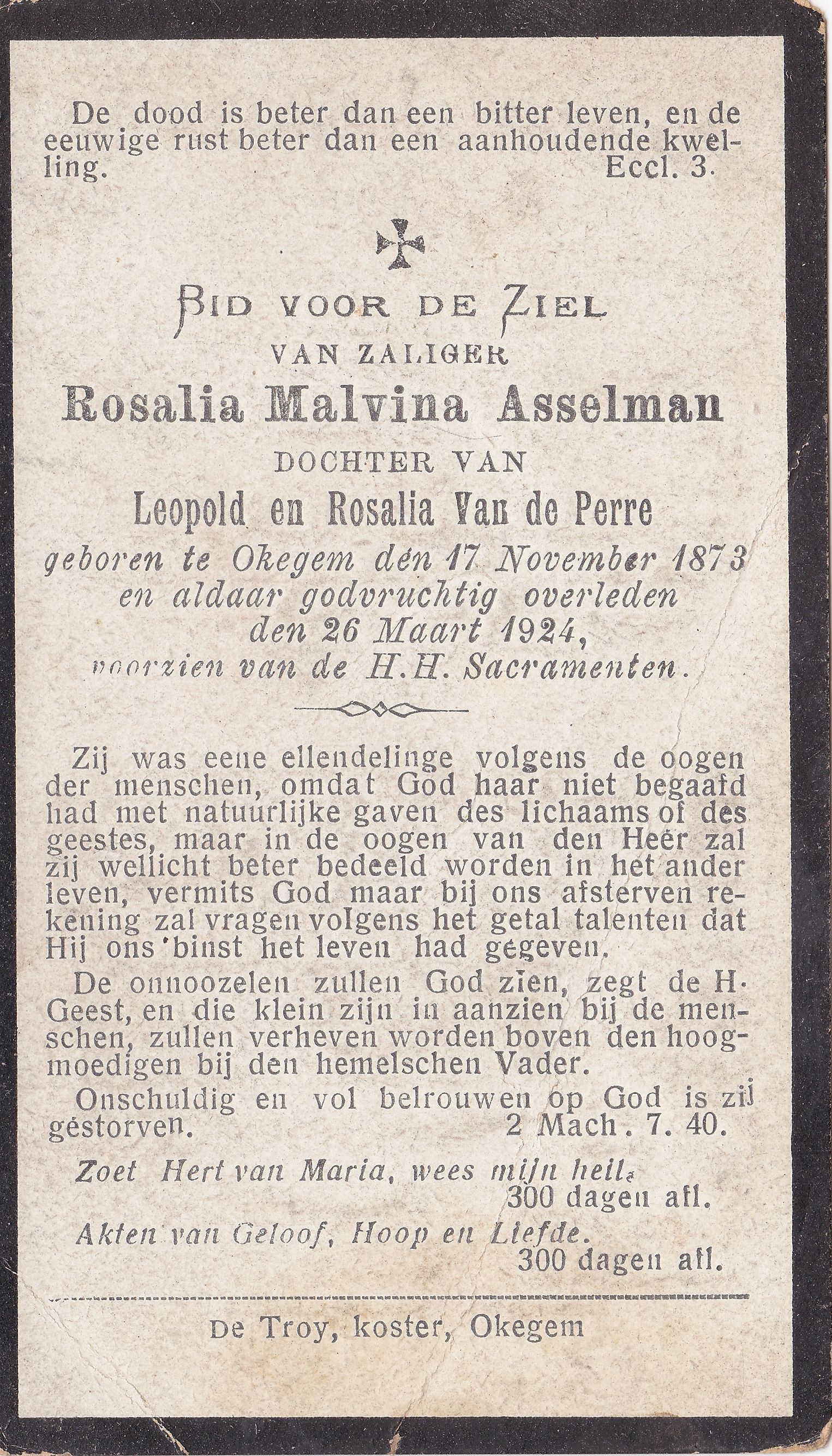 Asselman Rosalia Malvina