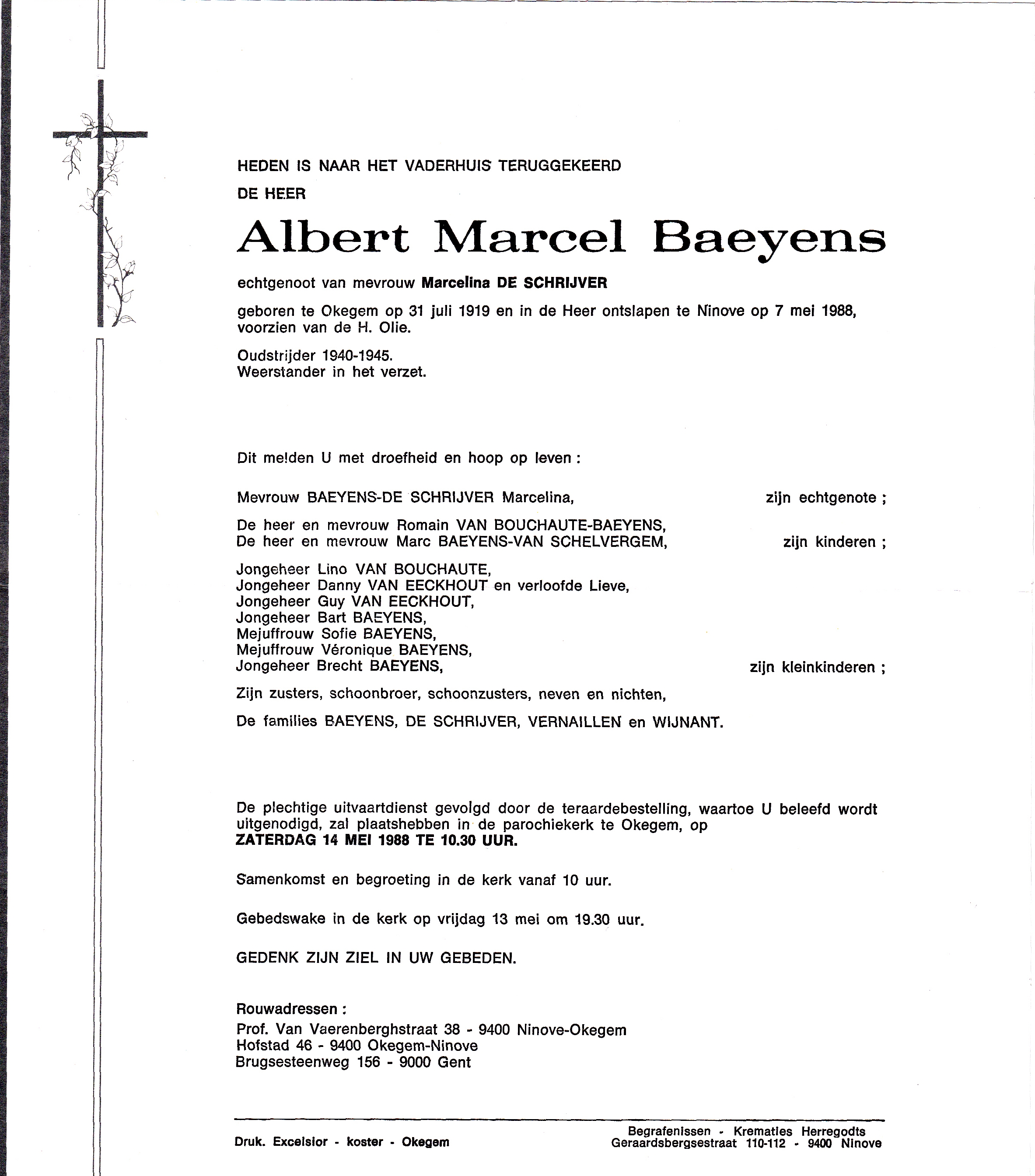 Baeyens Albert Marcel 