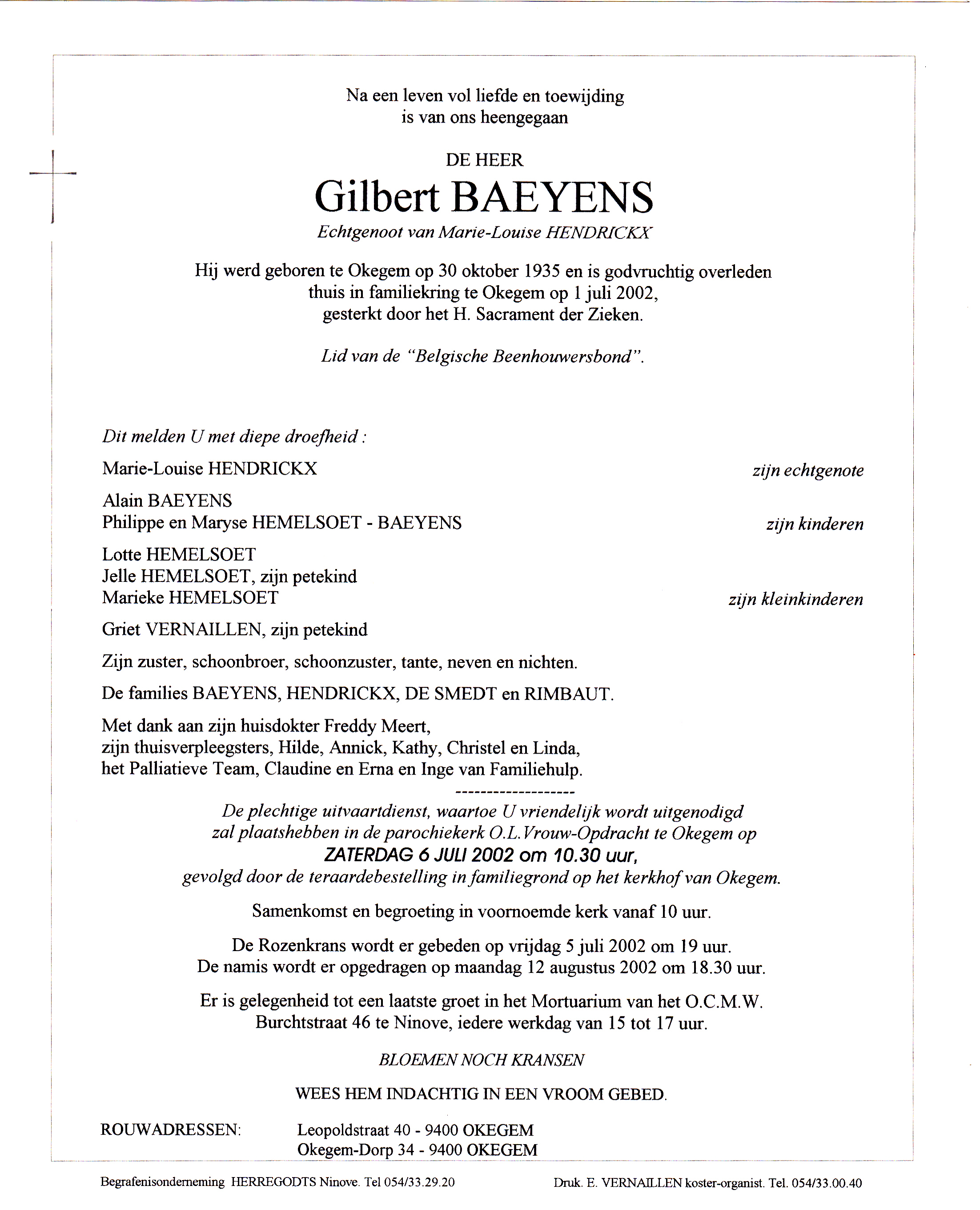 Baeyens Gilbert   
