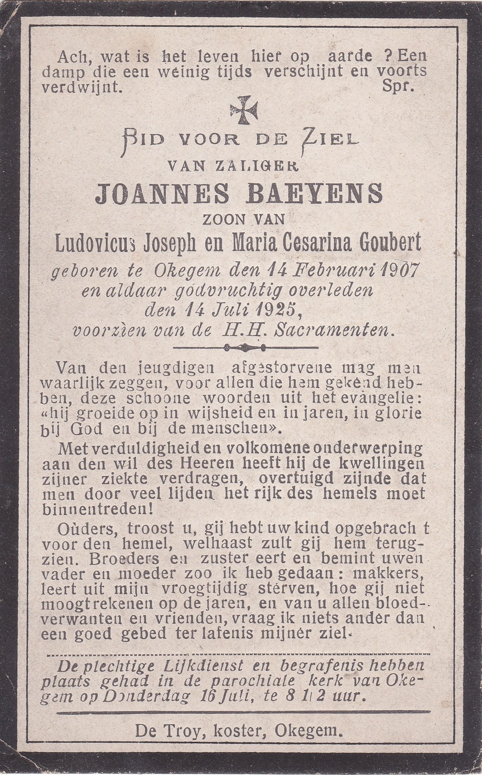 Baeyens Joannes                 