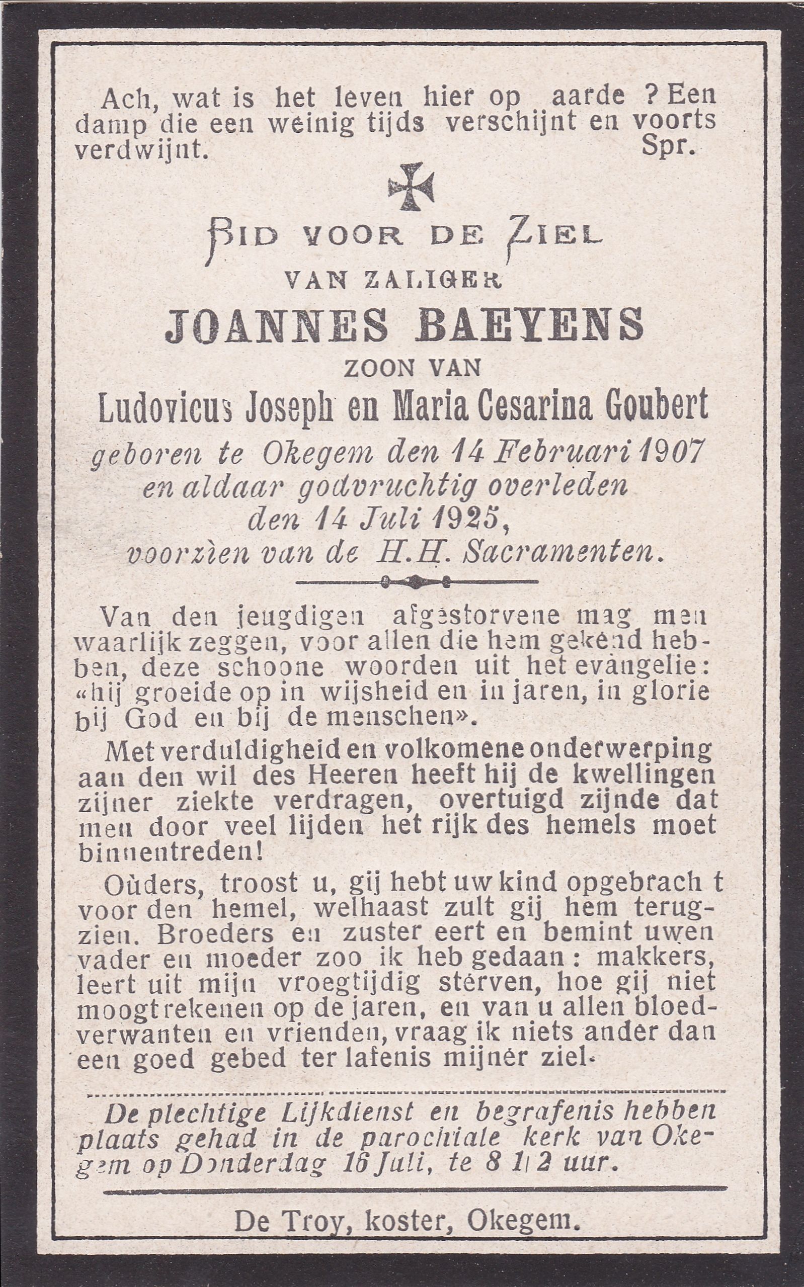 Baeyens Joannes      