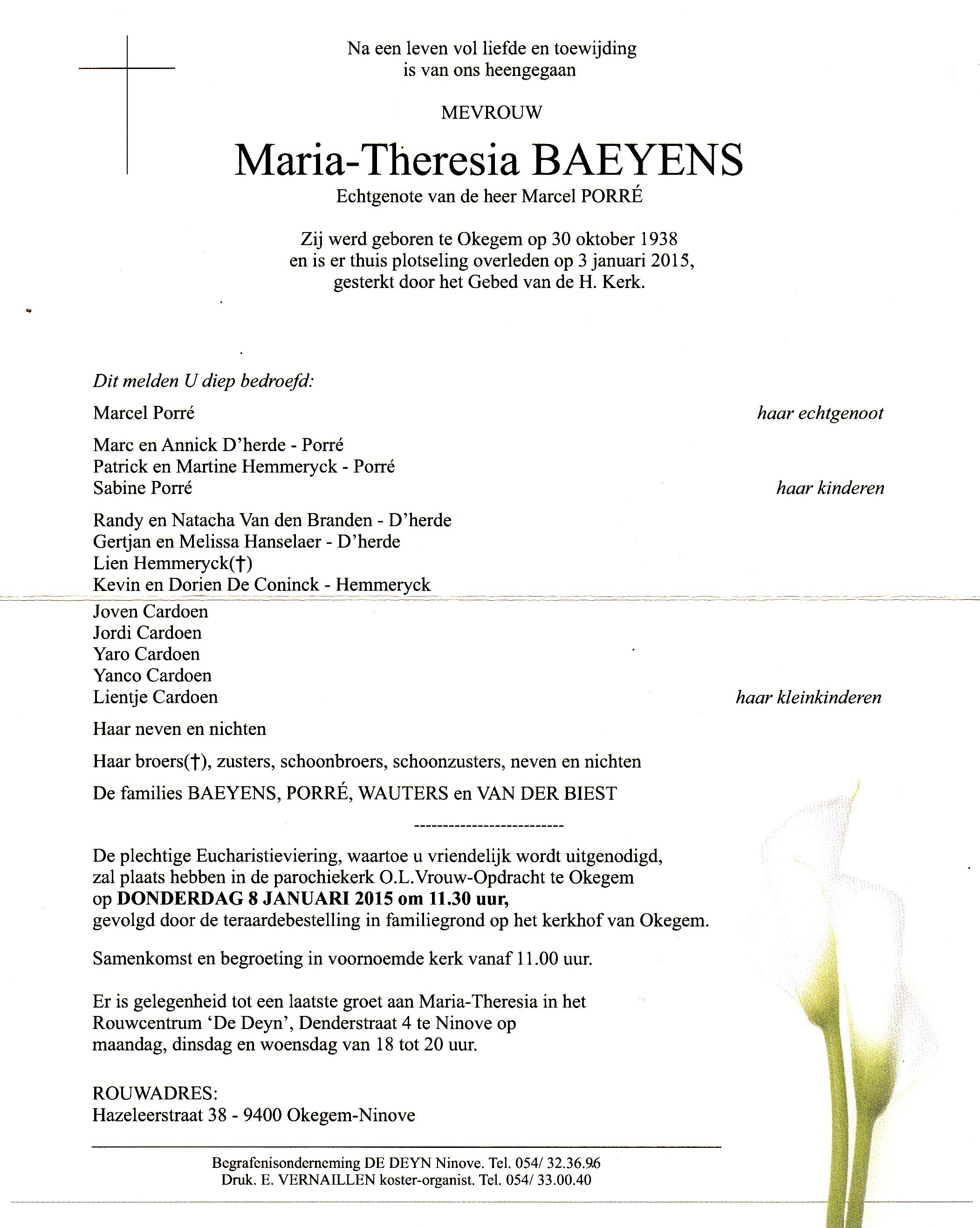 Baeyens Maria-Theresia  