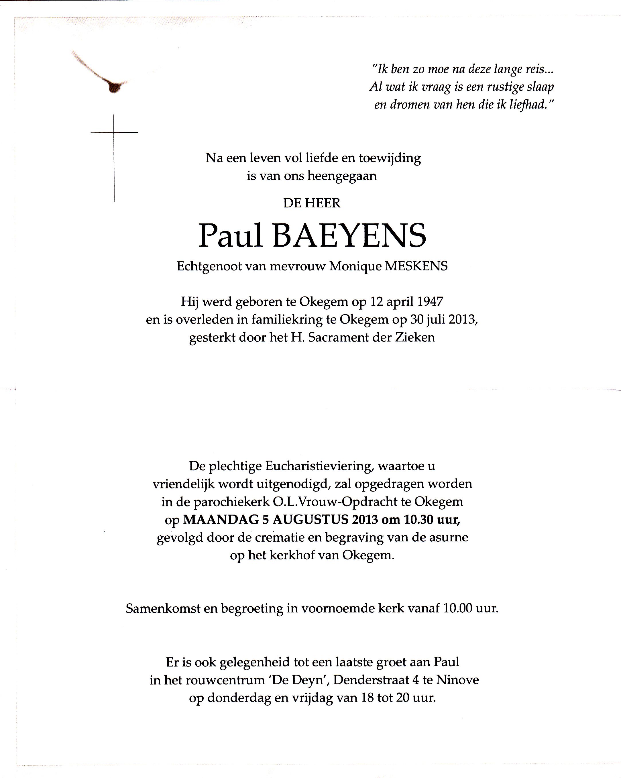 Baeyens Paul    