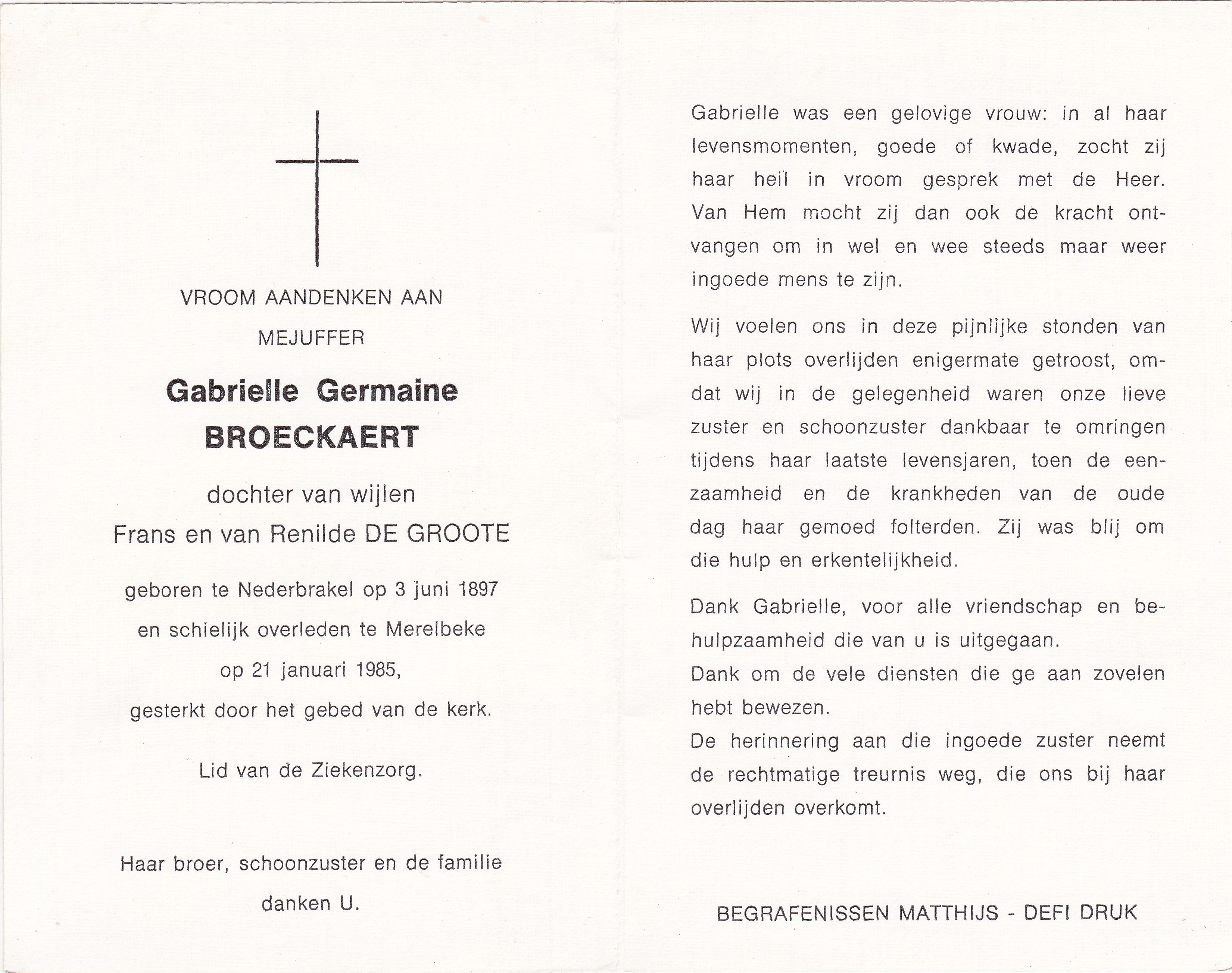 Broeckaert Gabrielle Germaine