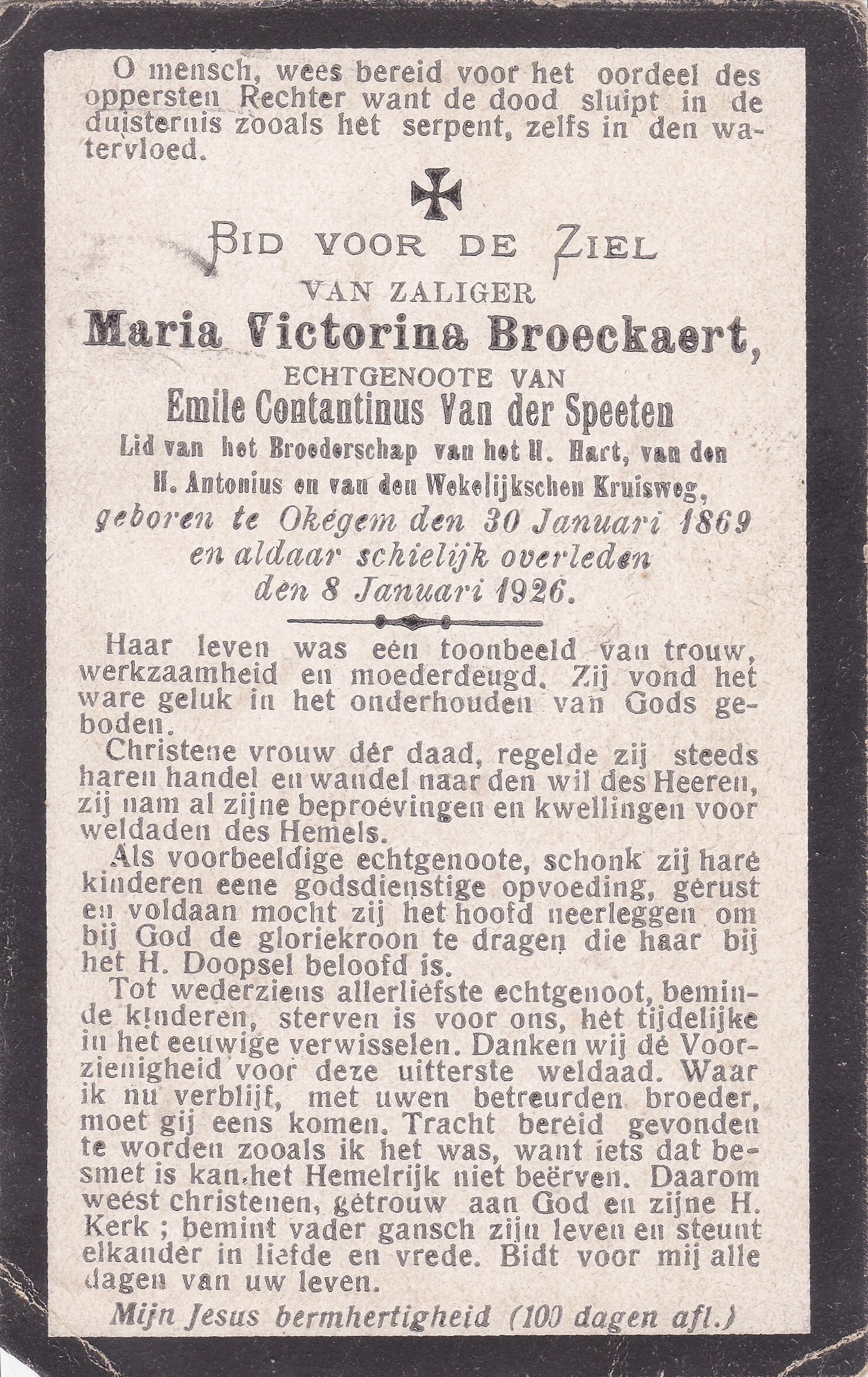 Broeckaert Maria Victorina