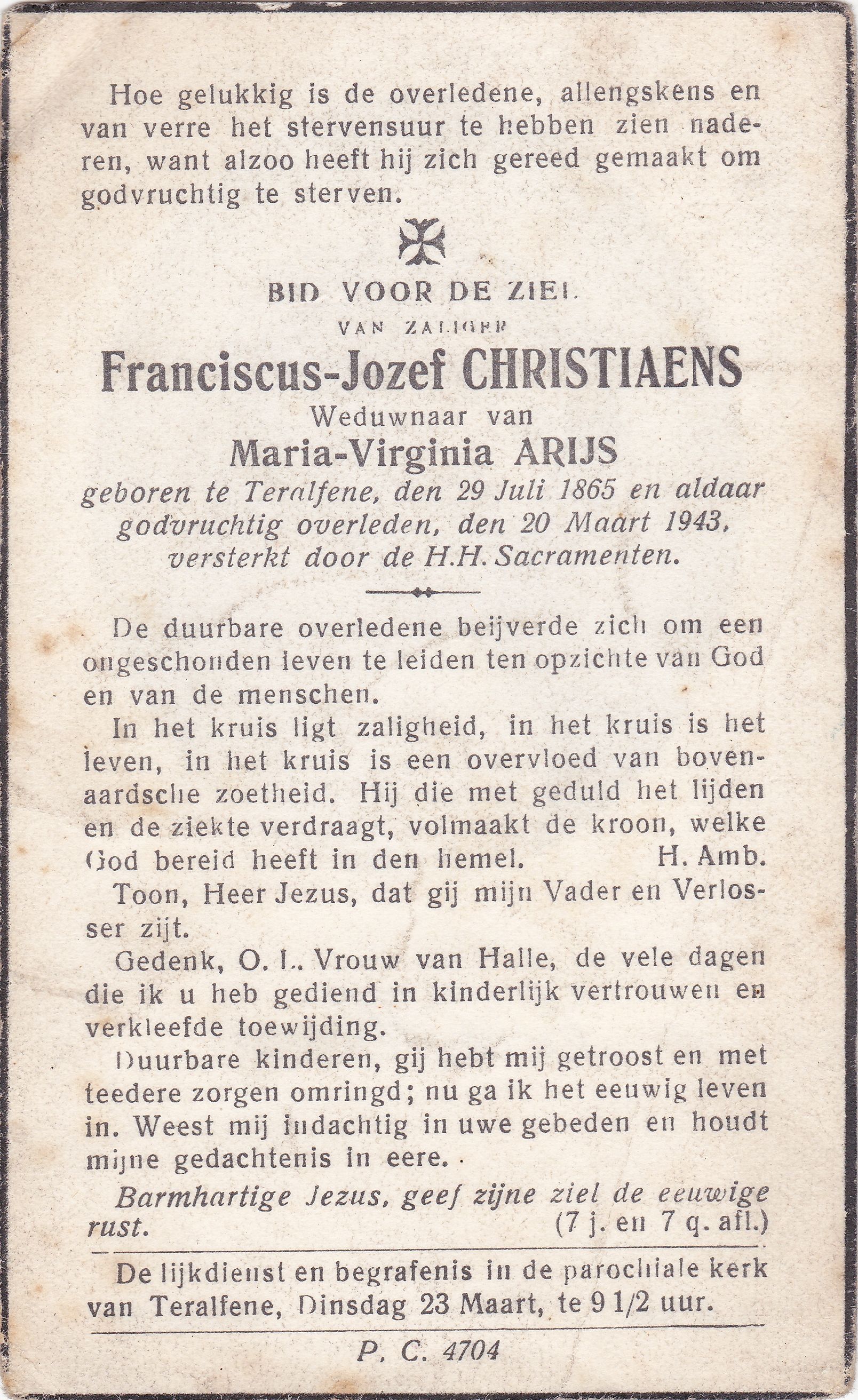 Christiaens Franciscus Jozef