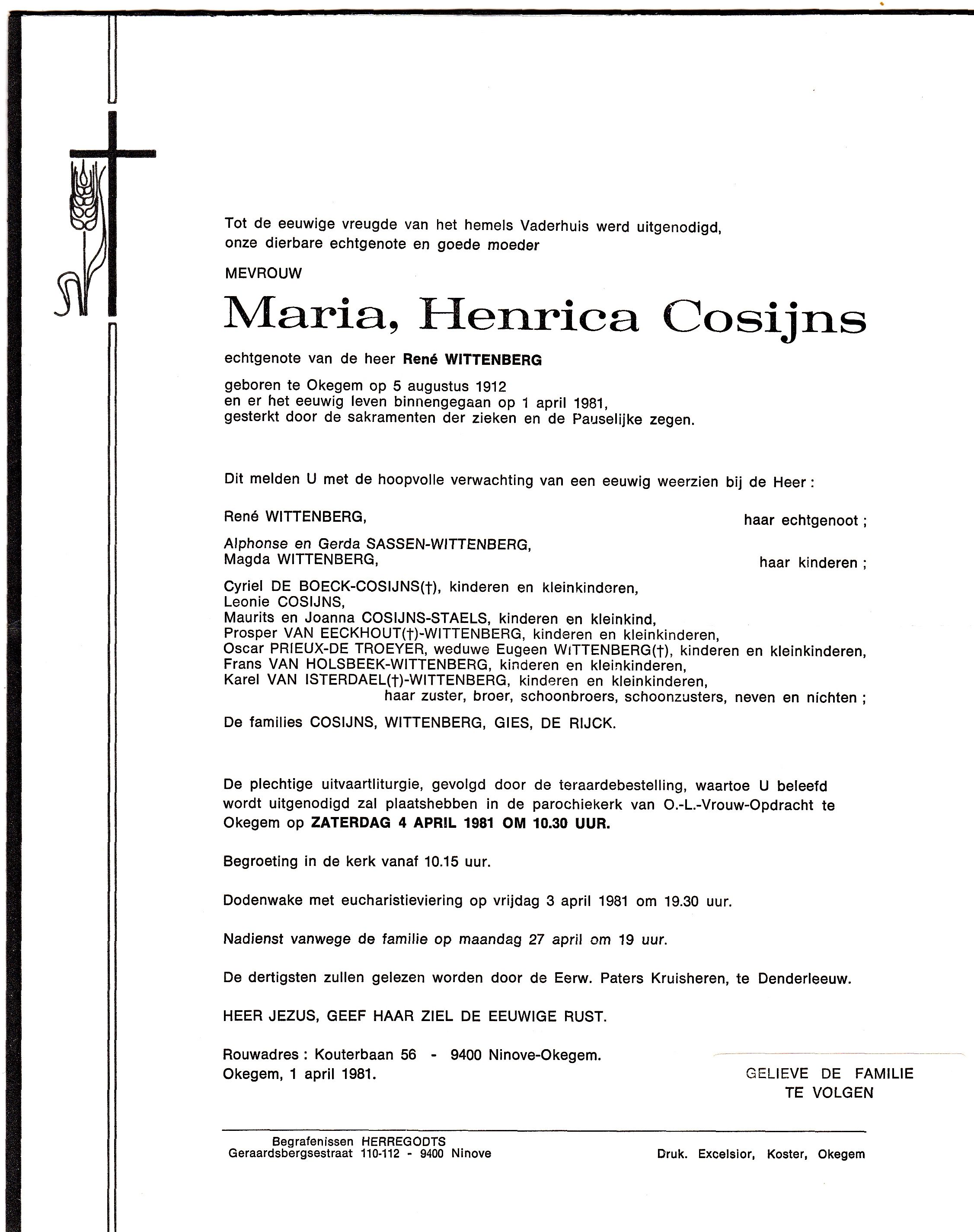 Cosijns Maria Henrica 