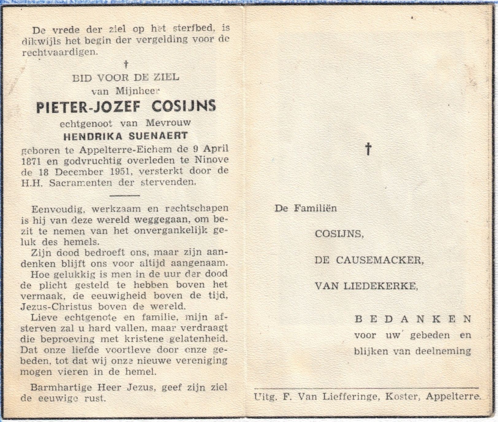 Cosijns Pieter Jozef