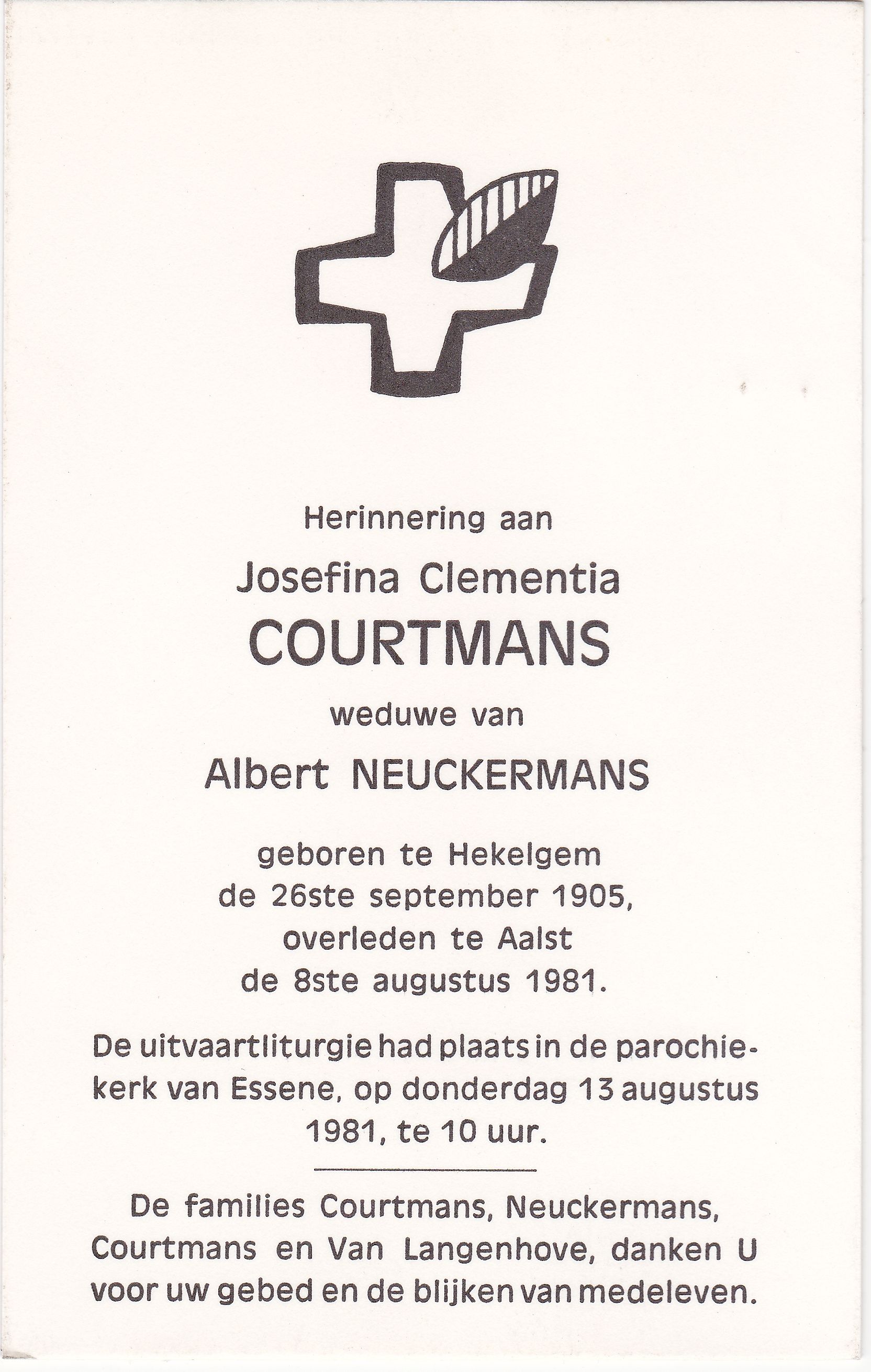 Courtmans Josefina Clementina