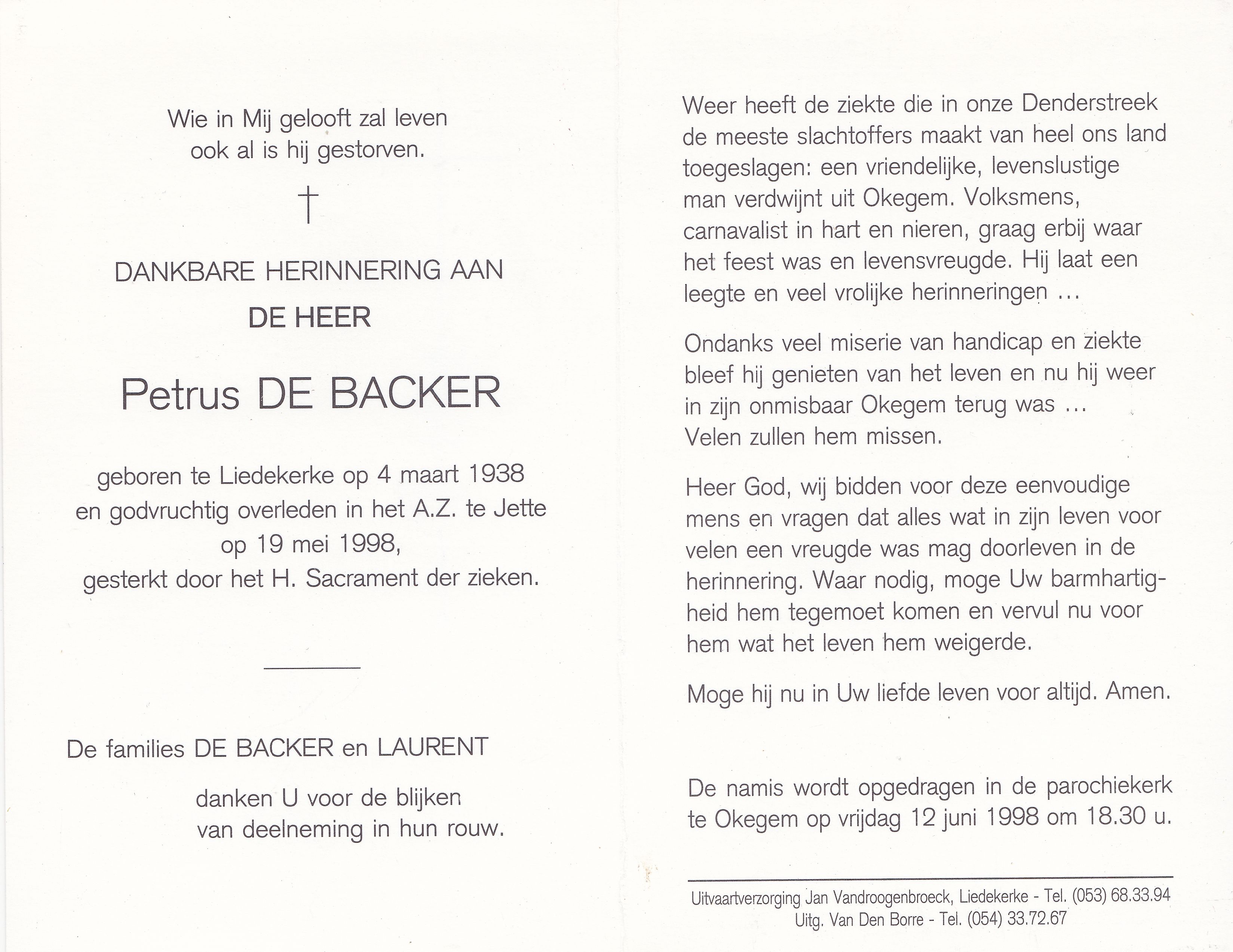 De Backer Petrus