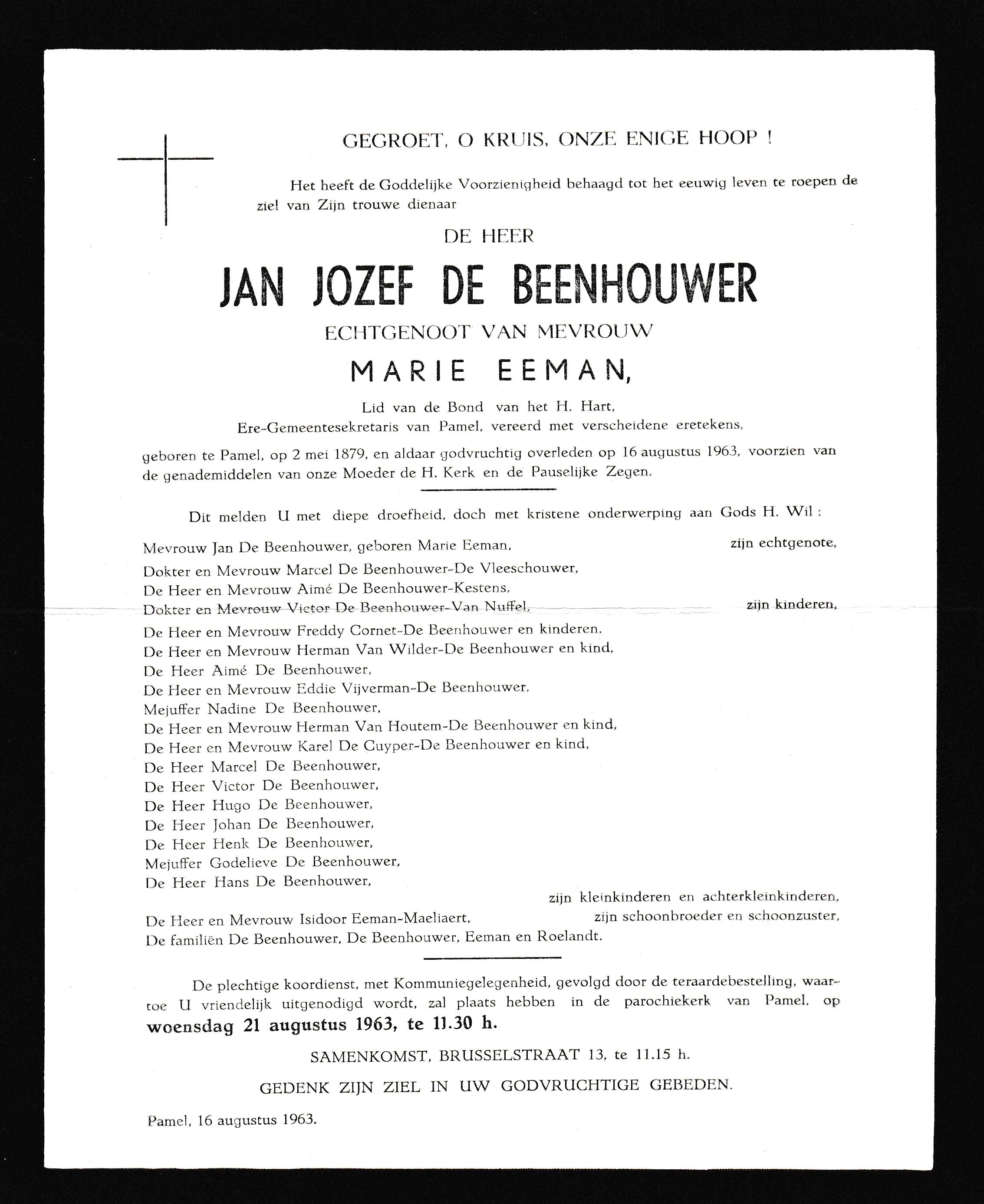 De Beenhouwer Jan Jozef 