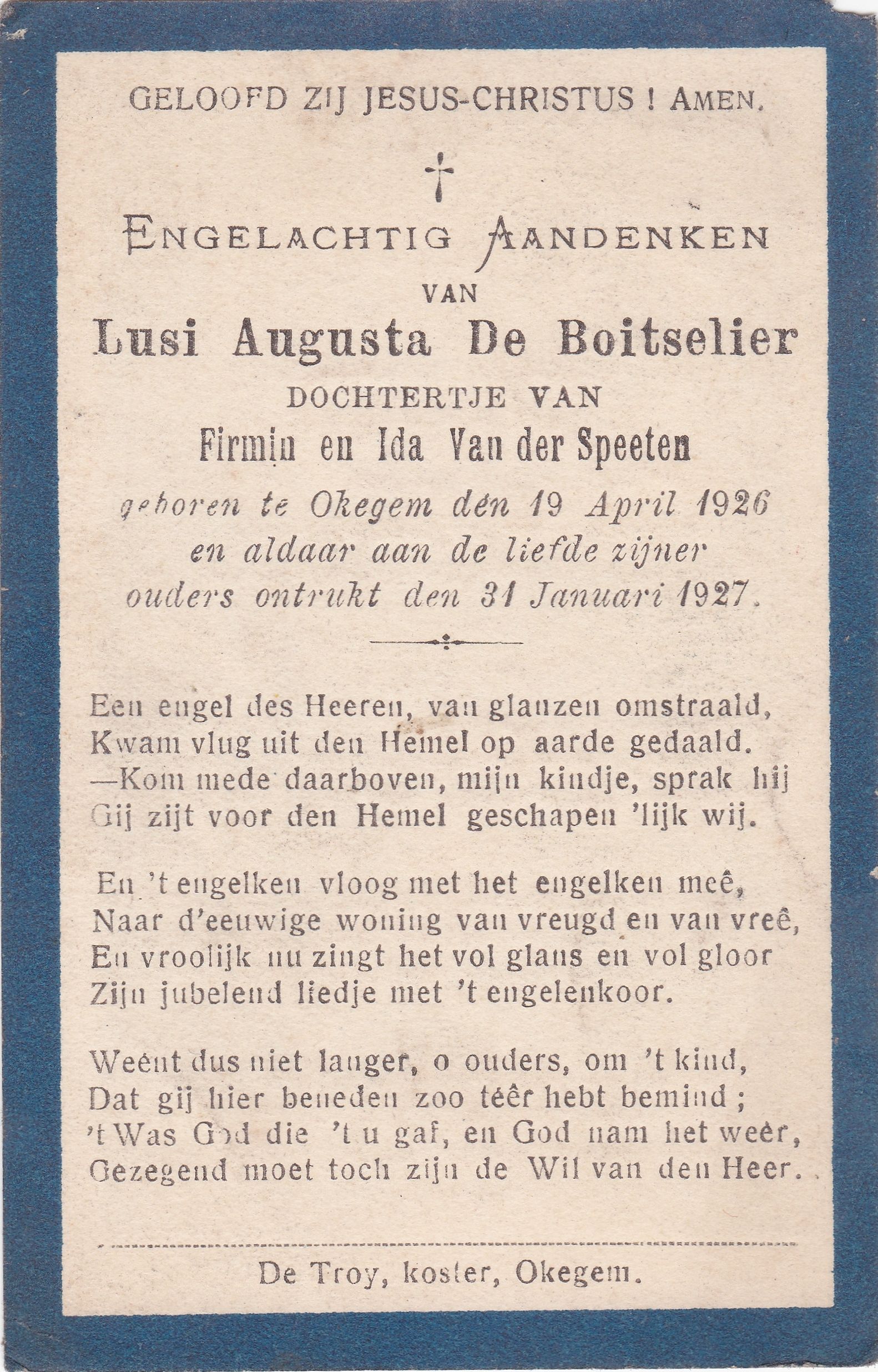 De Boitselier Lusi Augusta