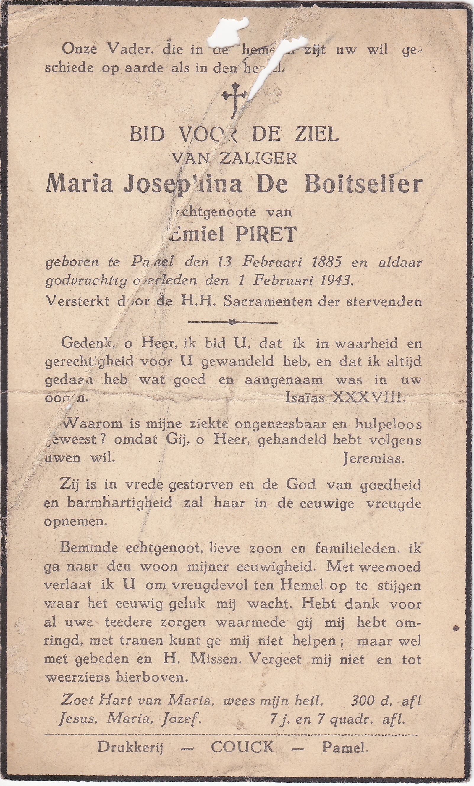 De Boitselier Maria Josephina