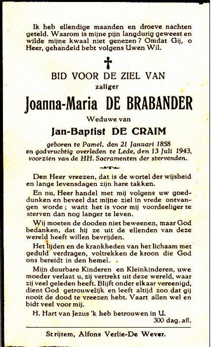 De Brabander Joanna Maria