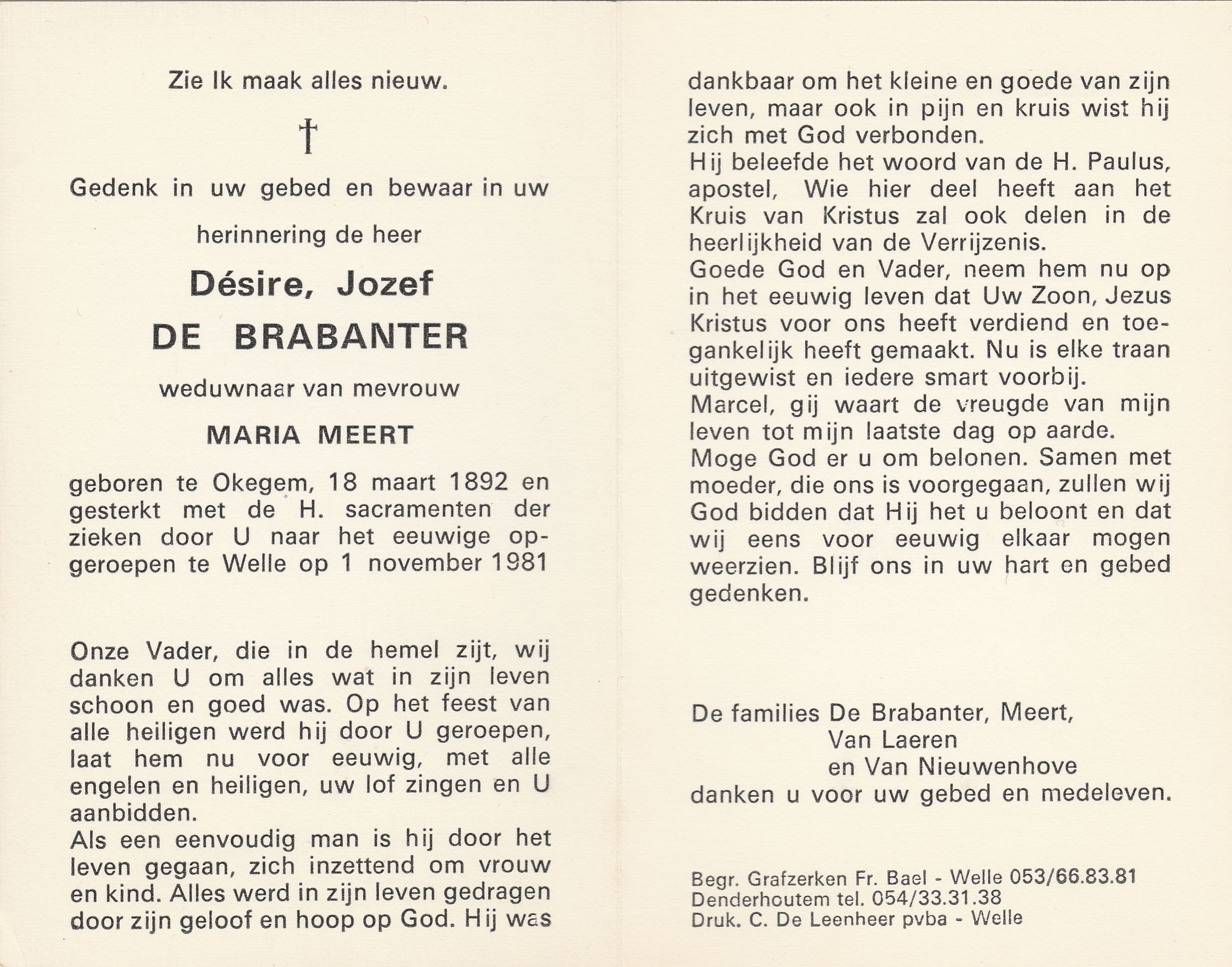 De Brabanter Désire Jozef