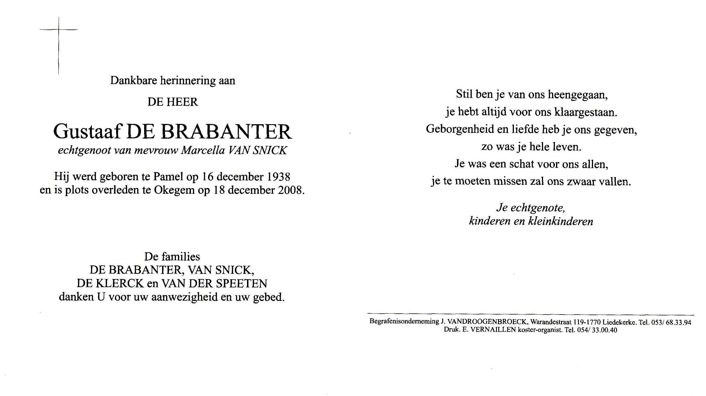 De Brabanter Gustaaf