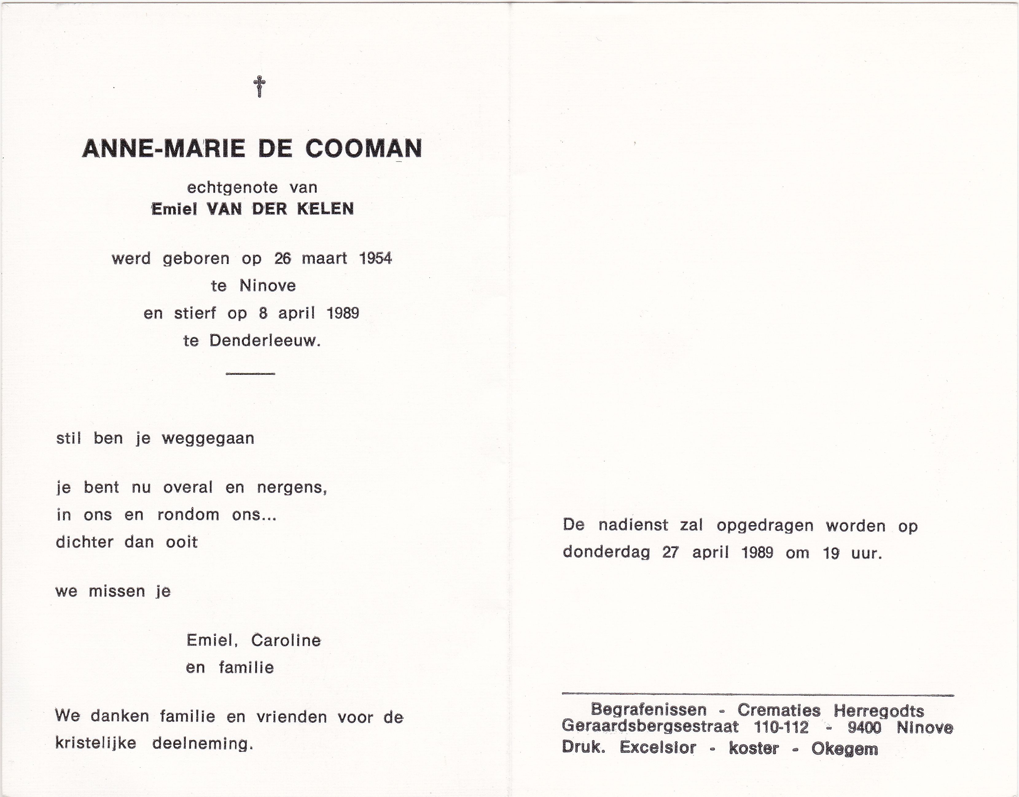 De Cooman Anne Marie