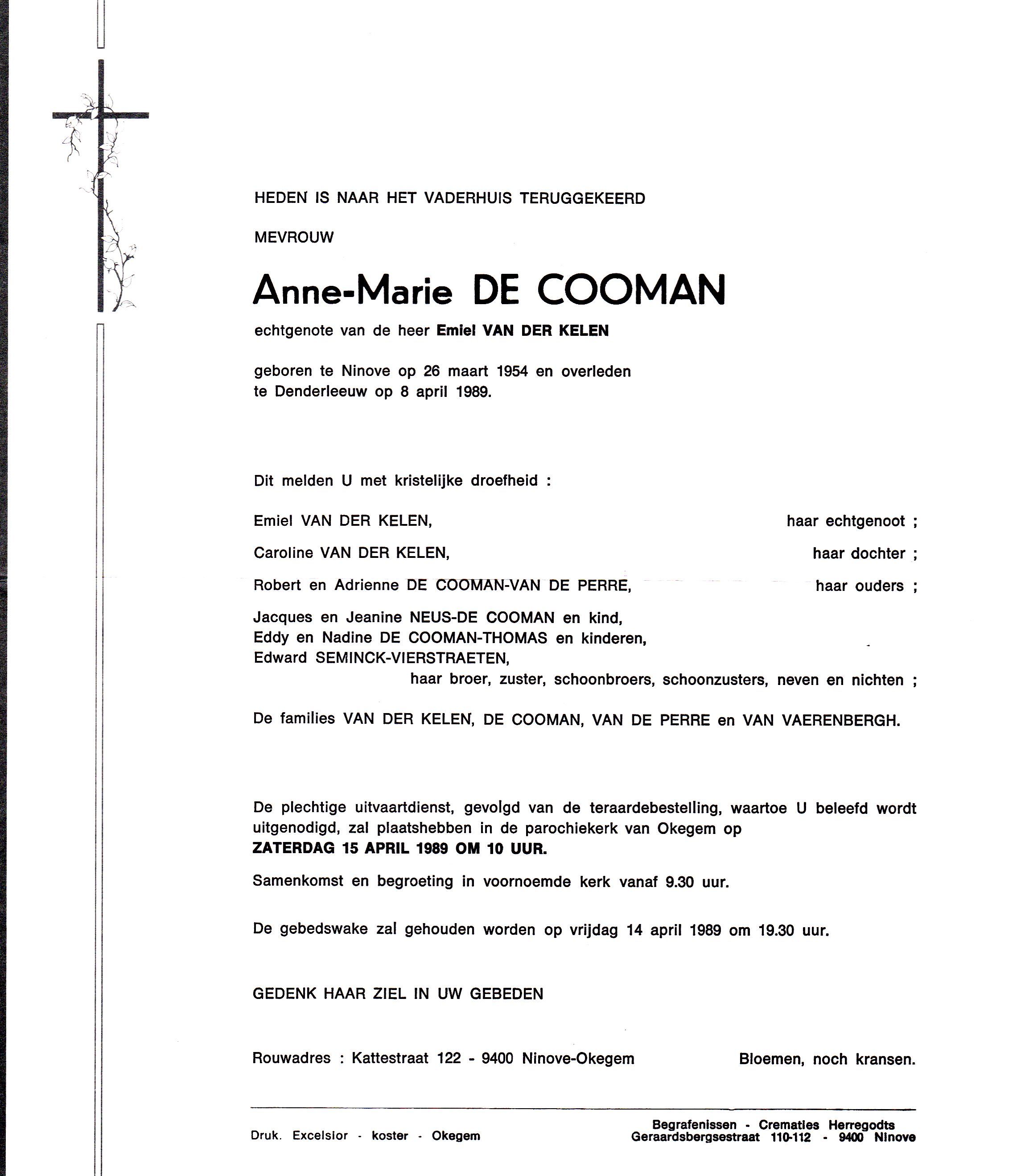 De Cooman Anne-Marie 