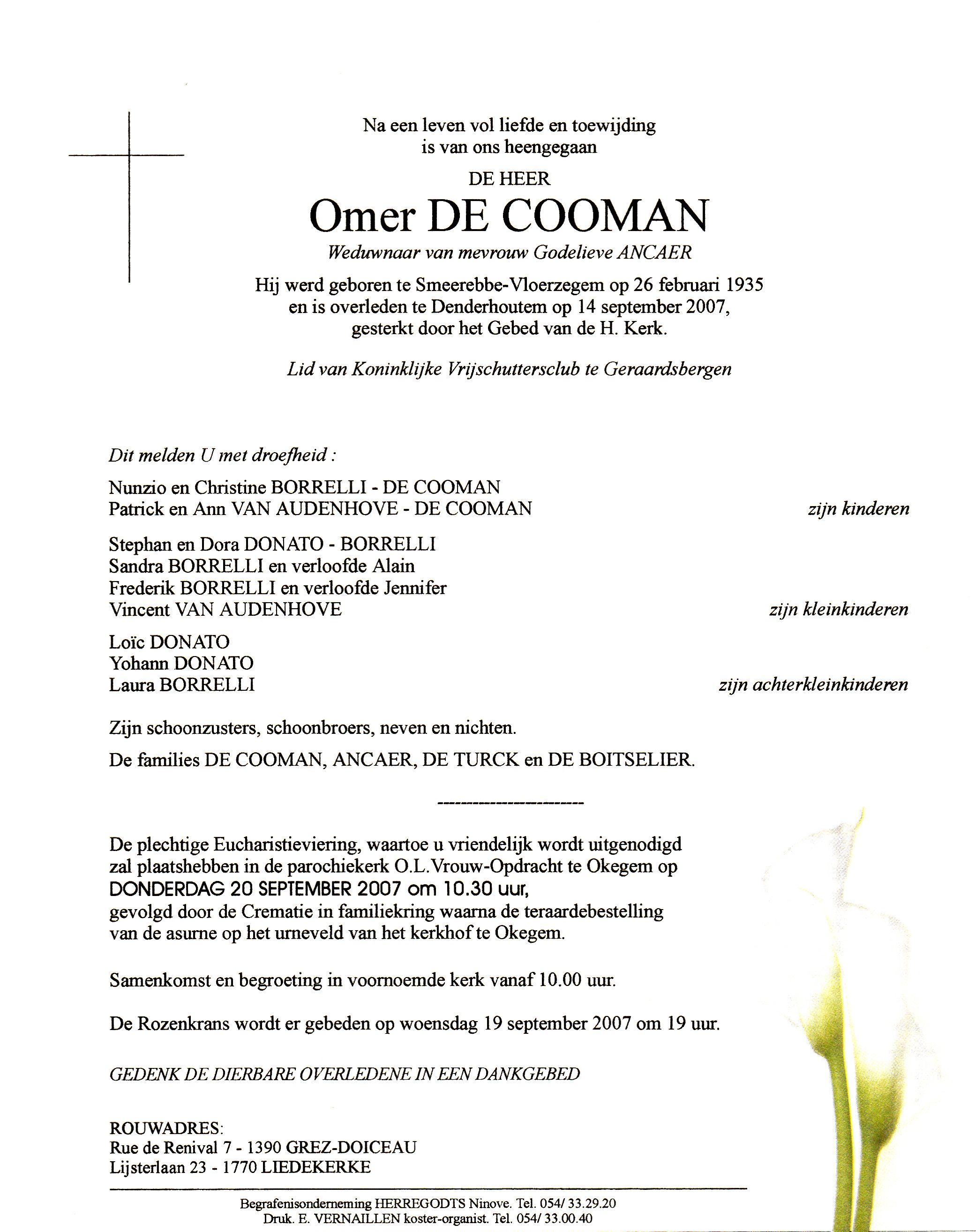 De Cooman Omer  