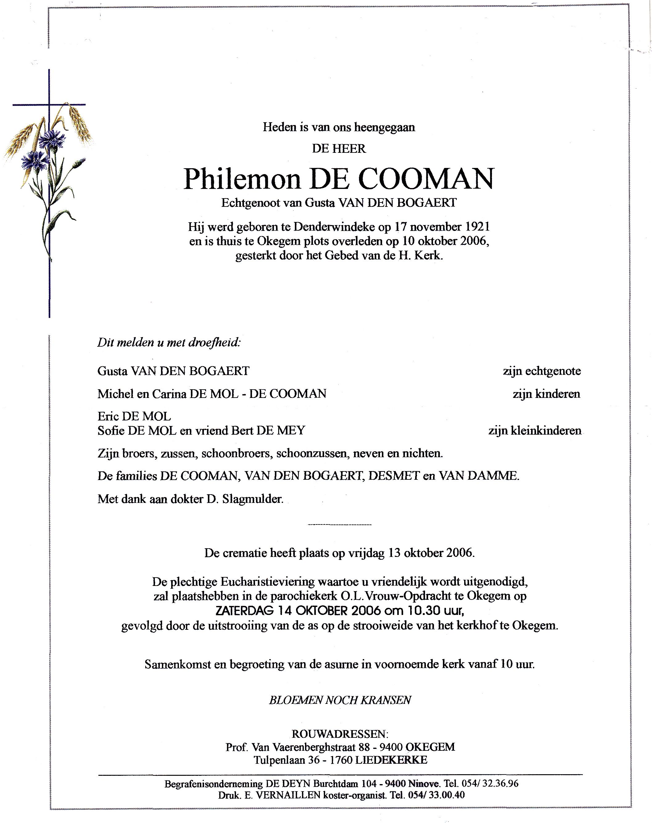 De Cooman Philemon 