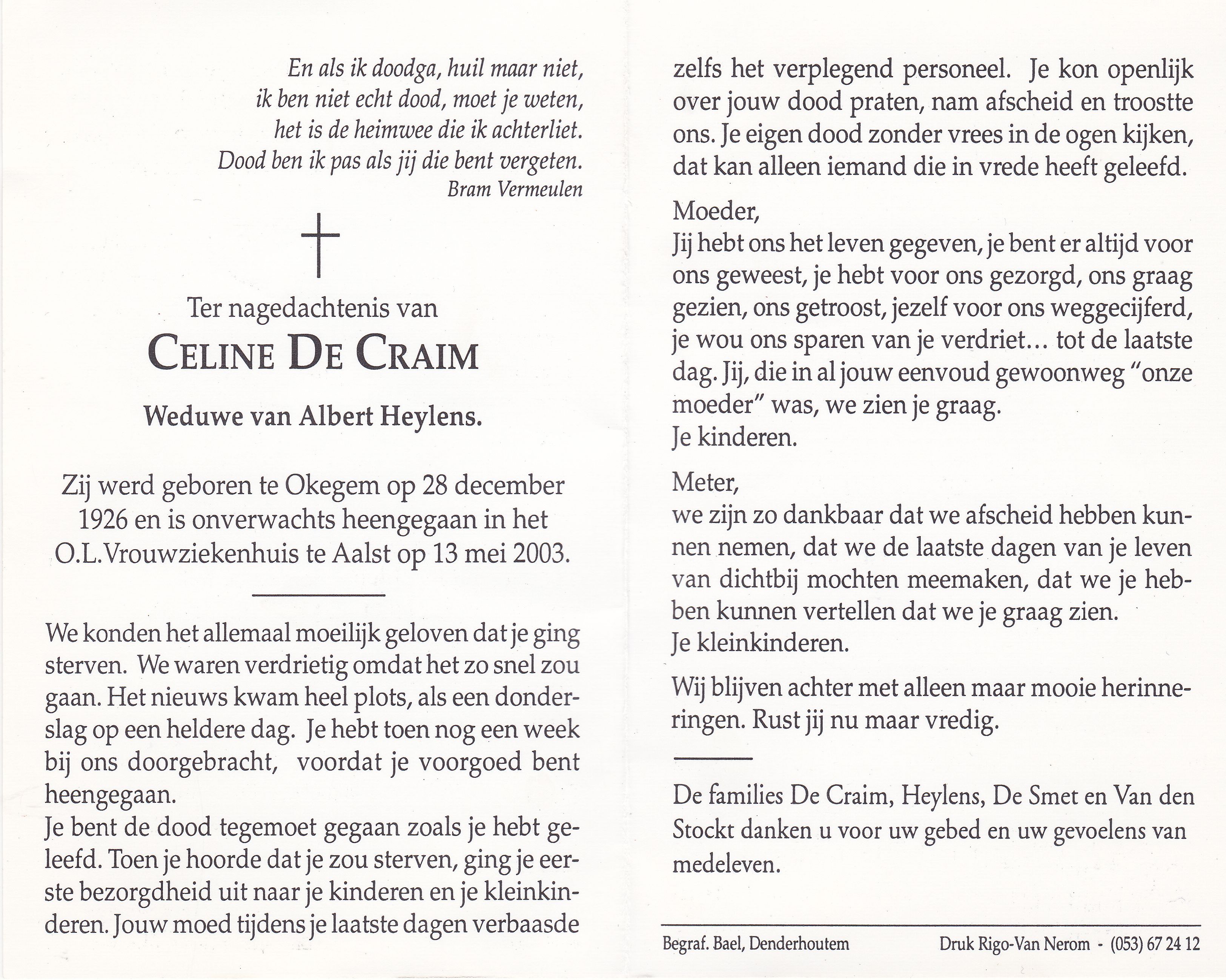 De Craim Celine