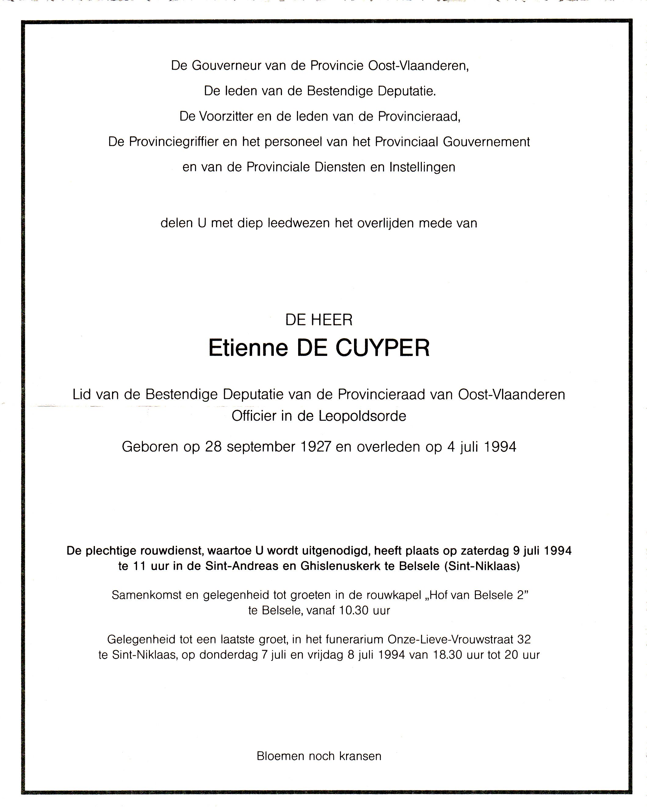 De Cuyper Etienne 