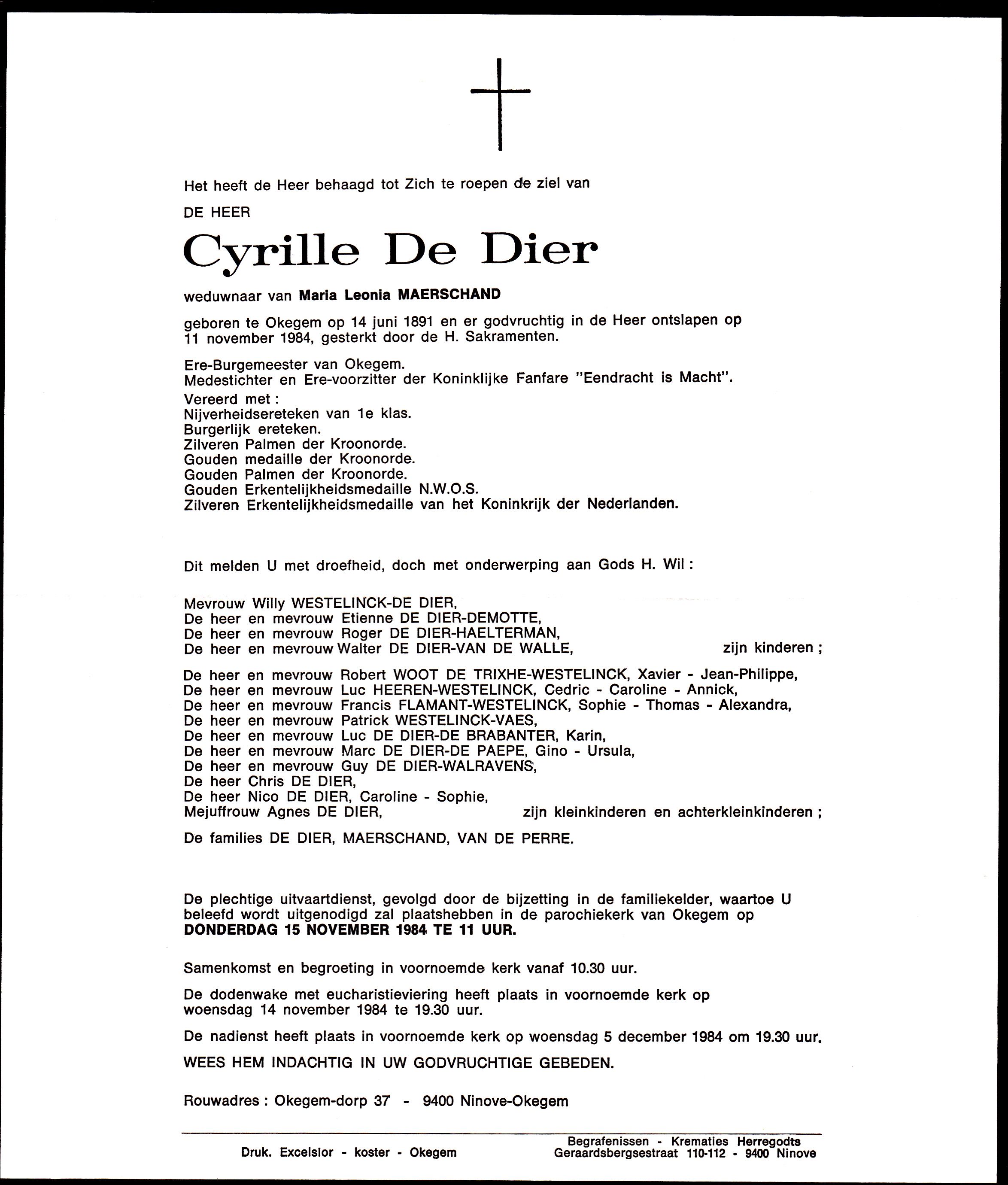 De Dier Cyrille  