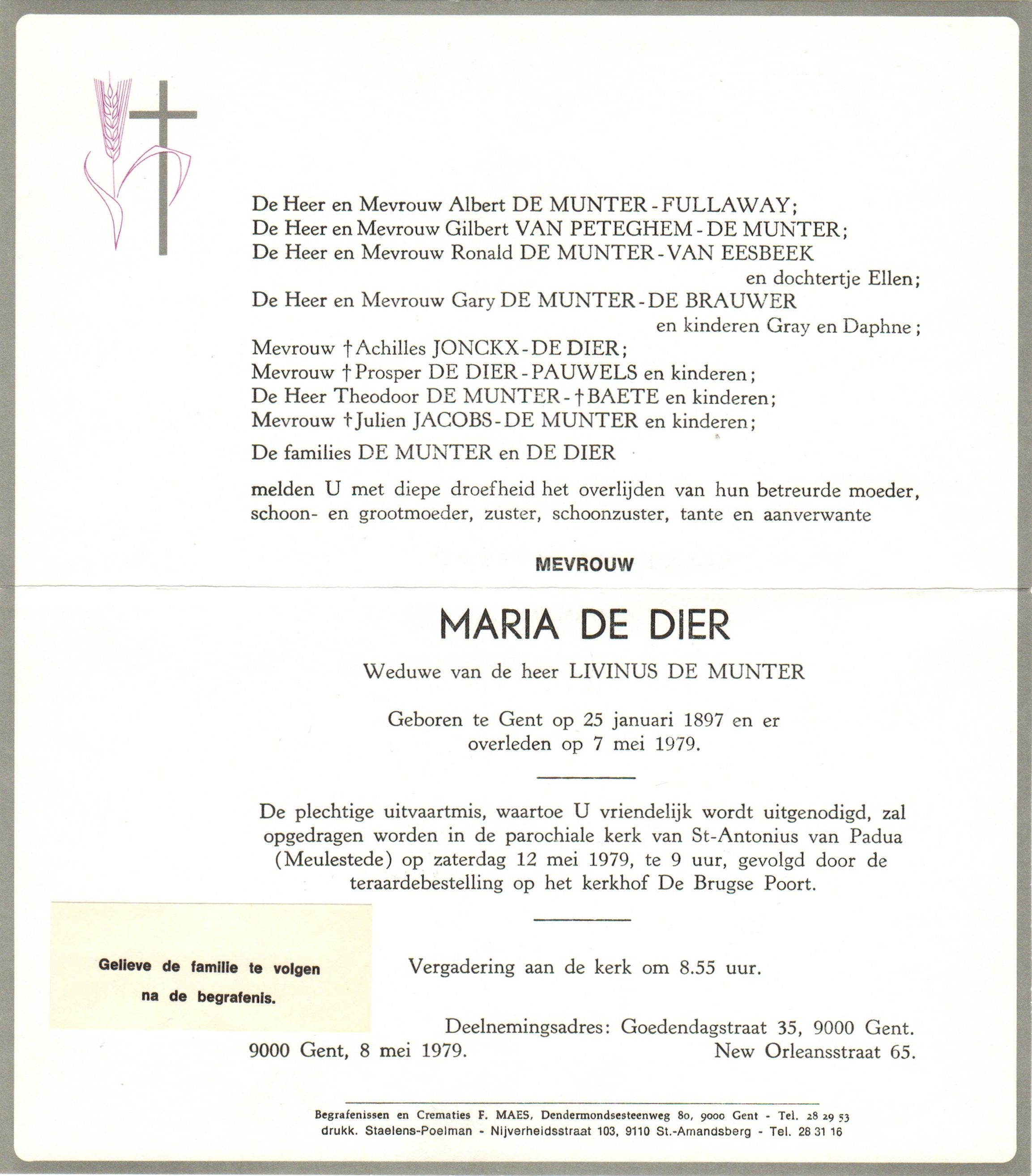 De Dier Maria         