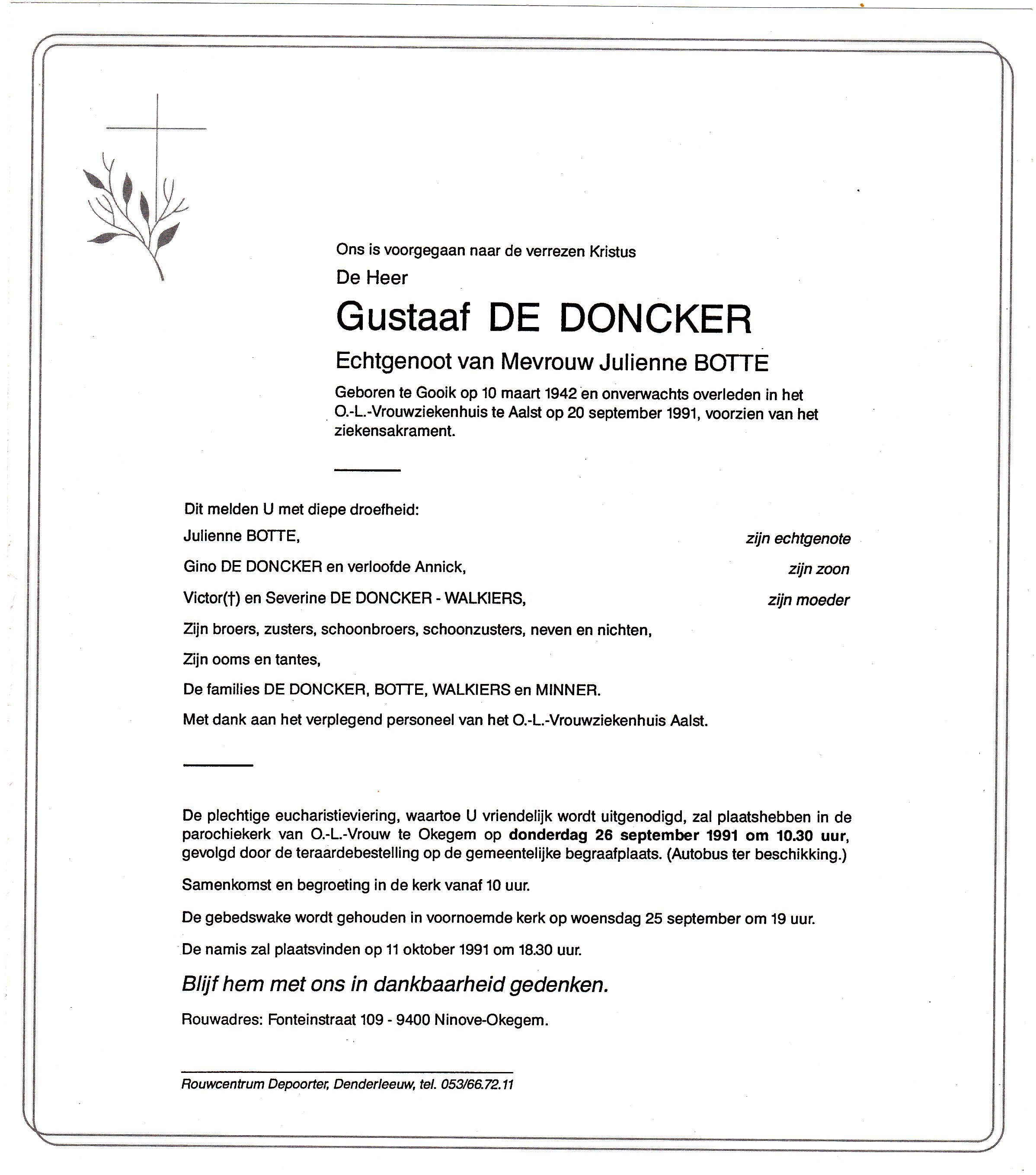 De Doncker Gustaaf 