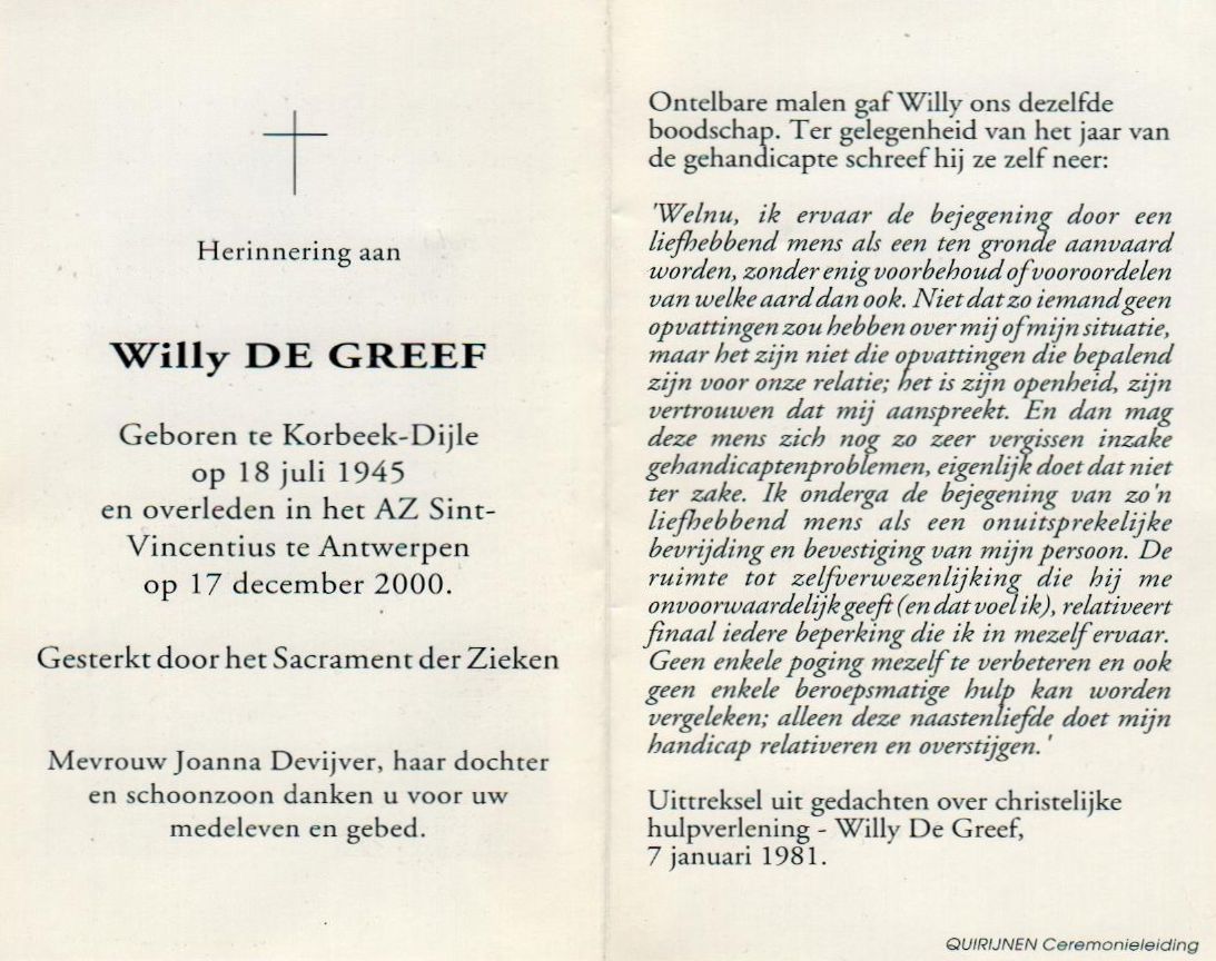 De Greef Willy