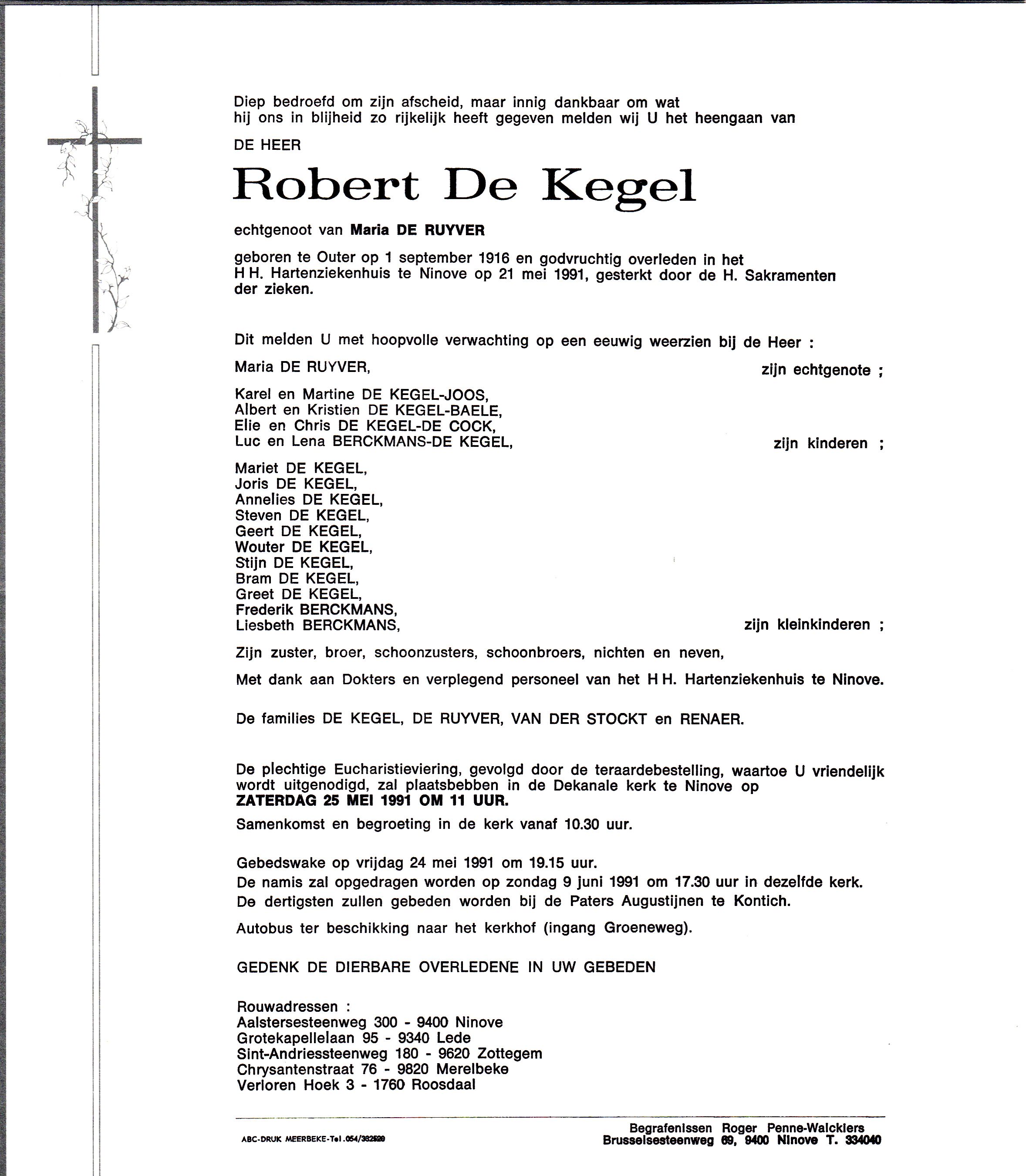 De Kegel Robert   