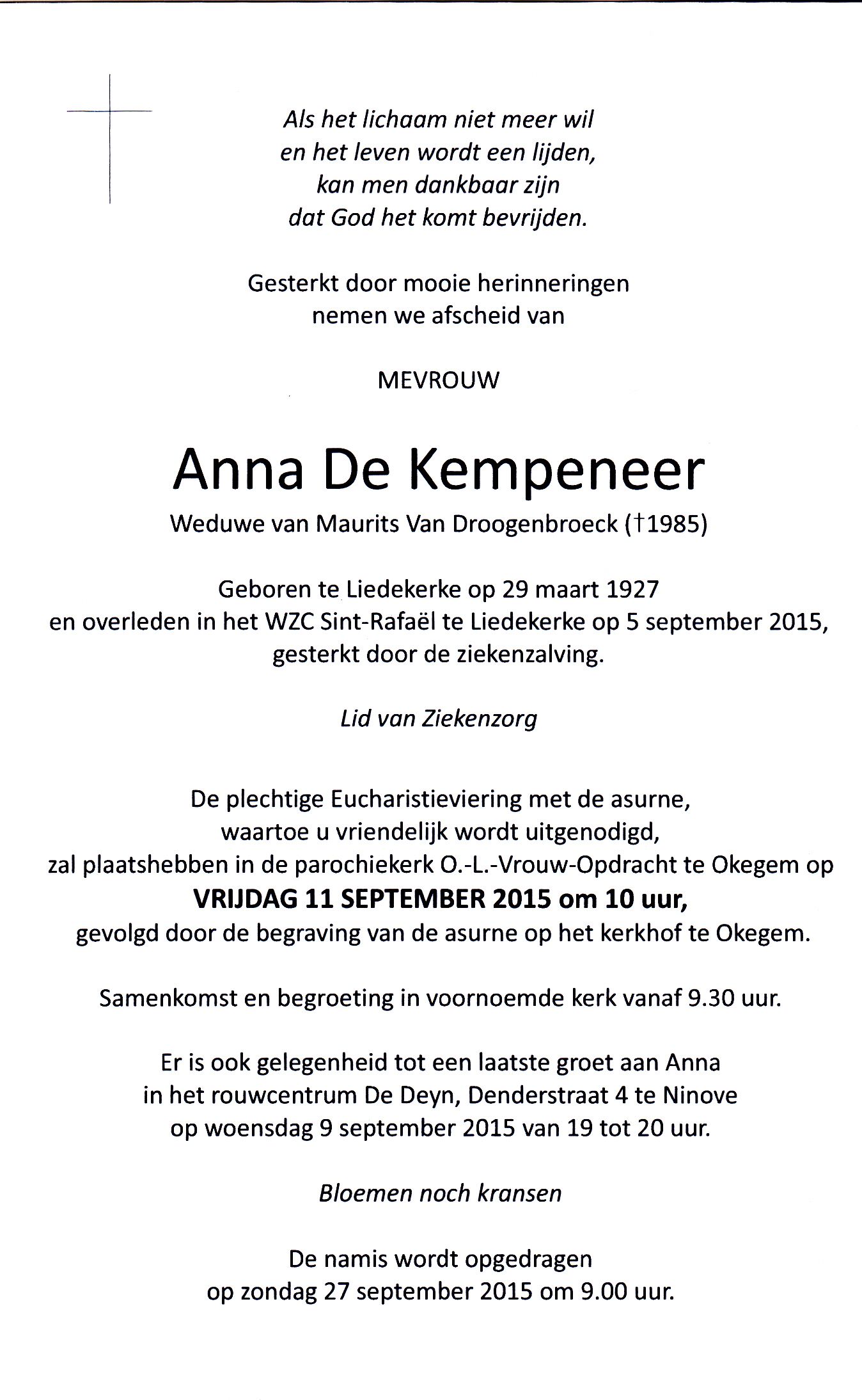 De Kempeneer Anna  