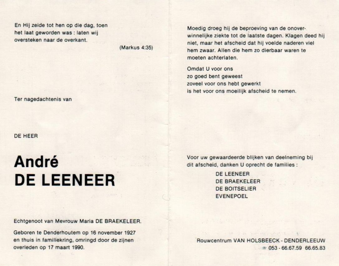 De Leeneer André