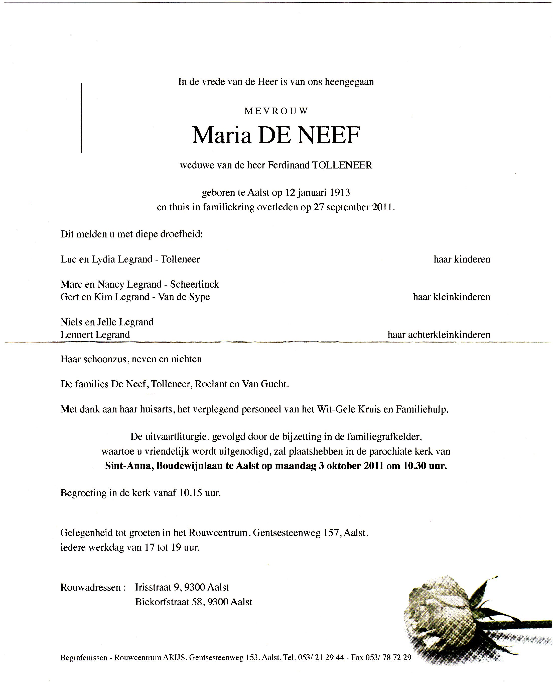 De Neef Maria   