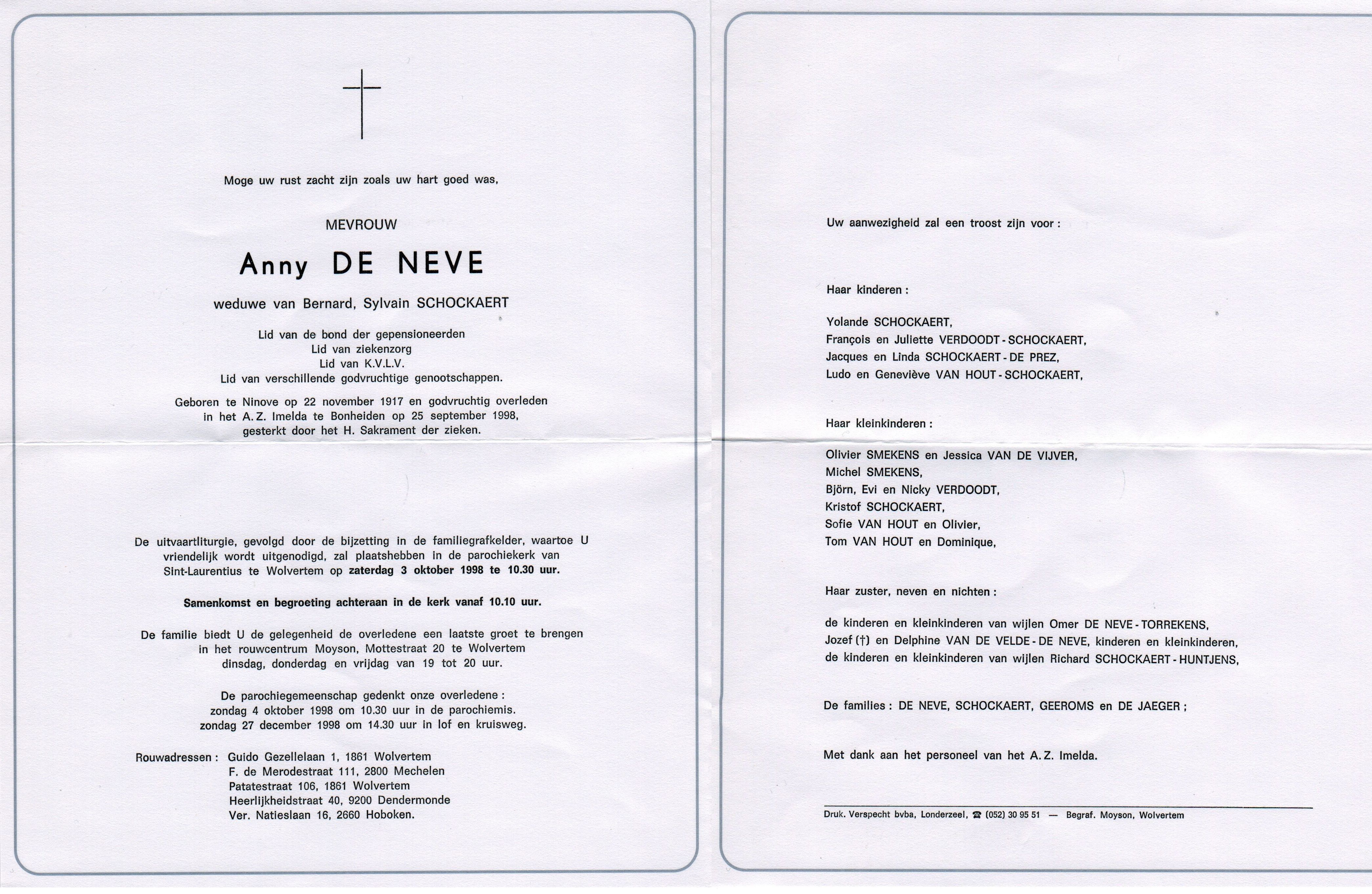 De Neve Anny  