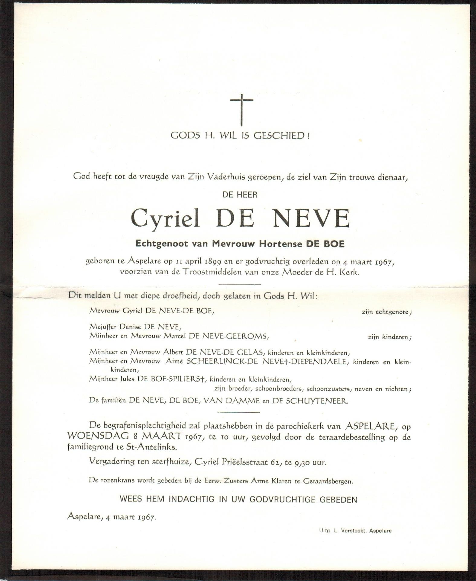 De Neve Cyriel (x De Boe)