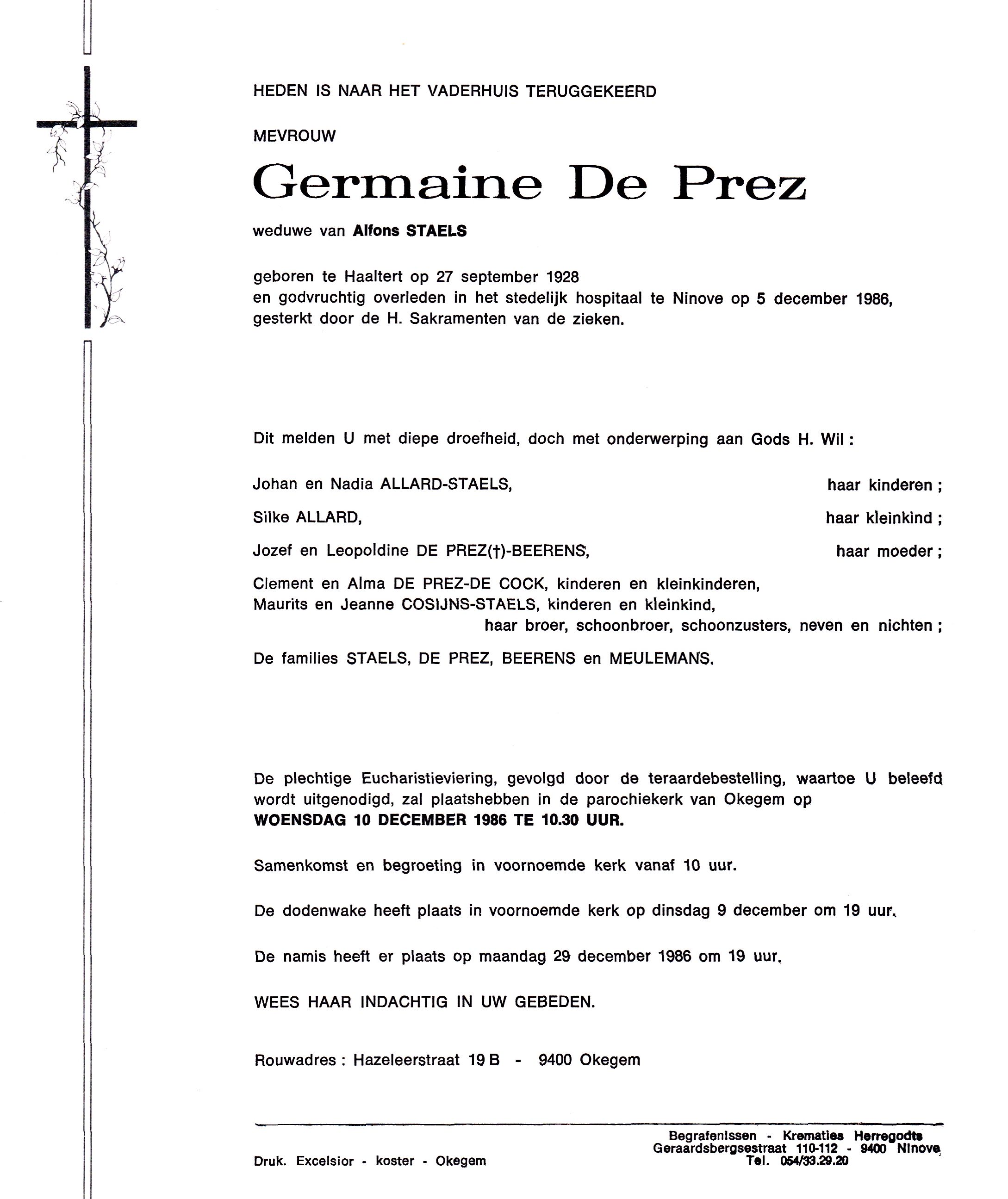 De Prez Germaine 