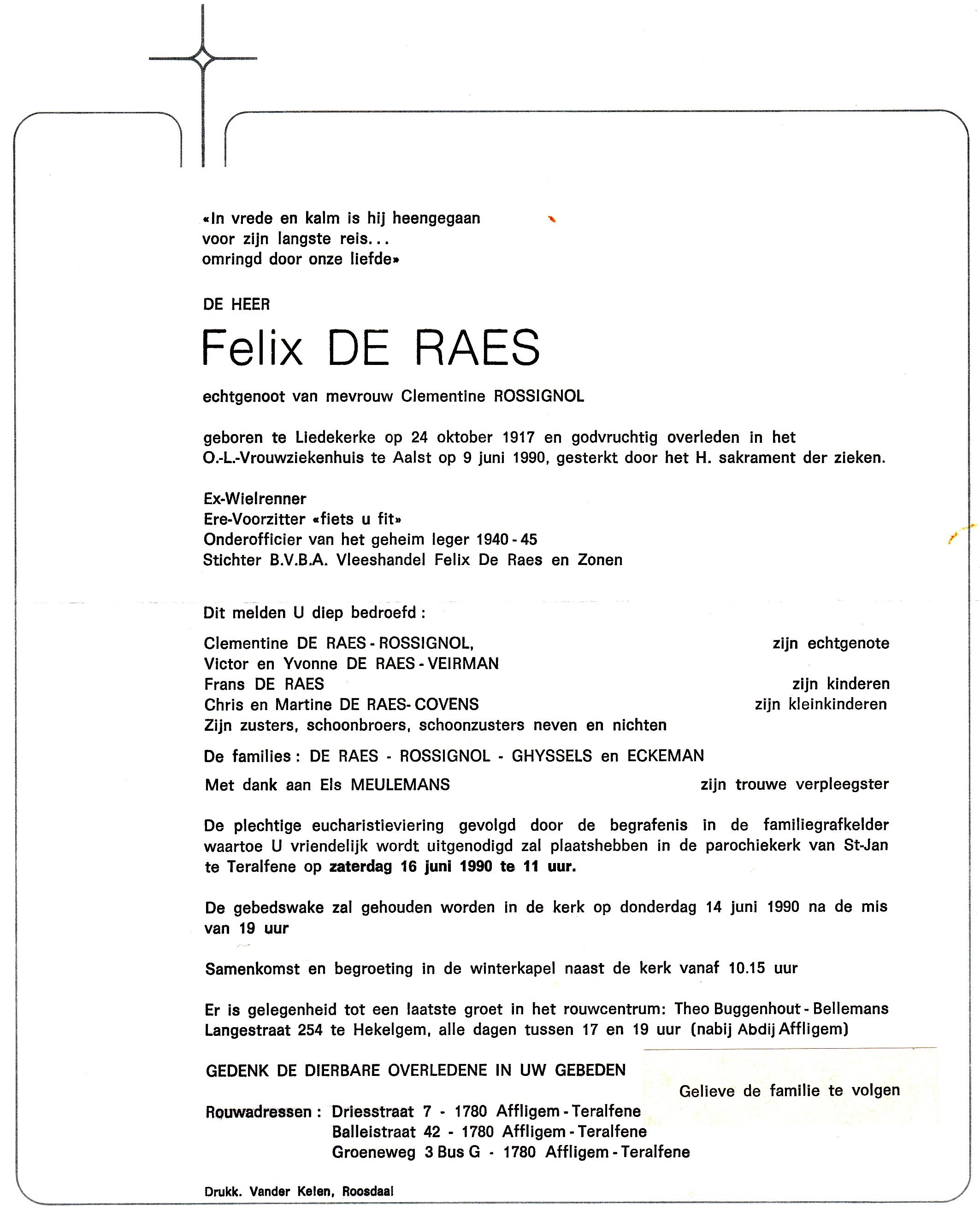 De Raes Felix        